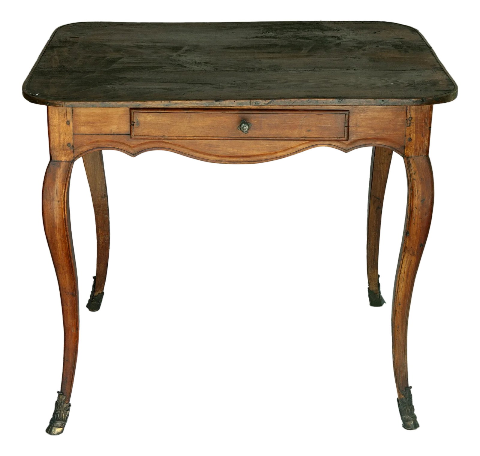 Antique Wood Side Table W/ 2 Drawers (1 of 11)