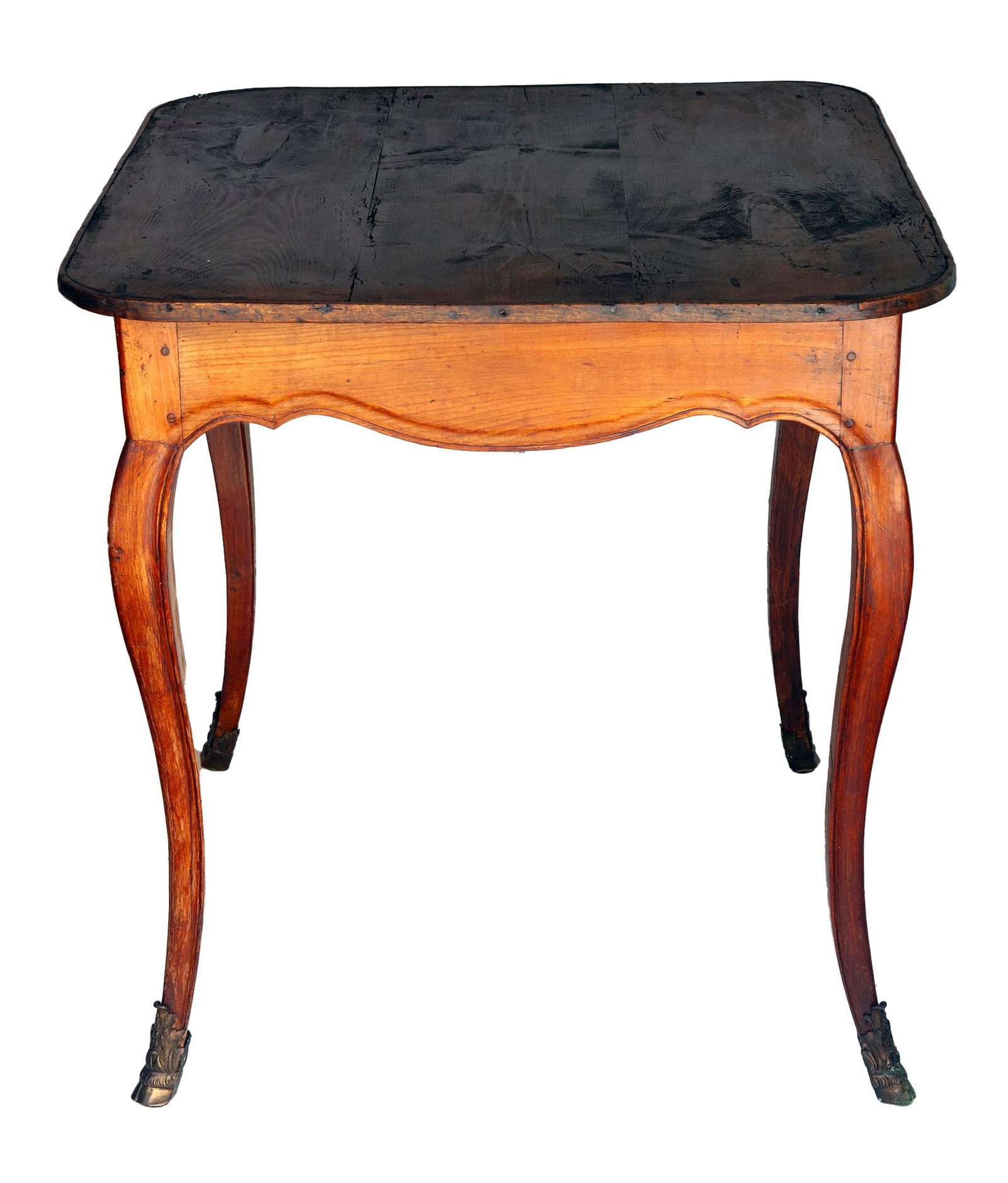 Antique Wood Side Table W/ 2 Drawers - 6
