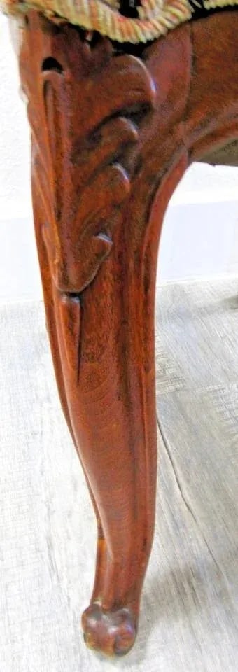Antique Victorian Carved Walnut Balloon Back Occasional Side Chair - 13