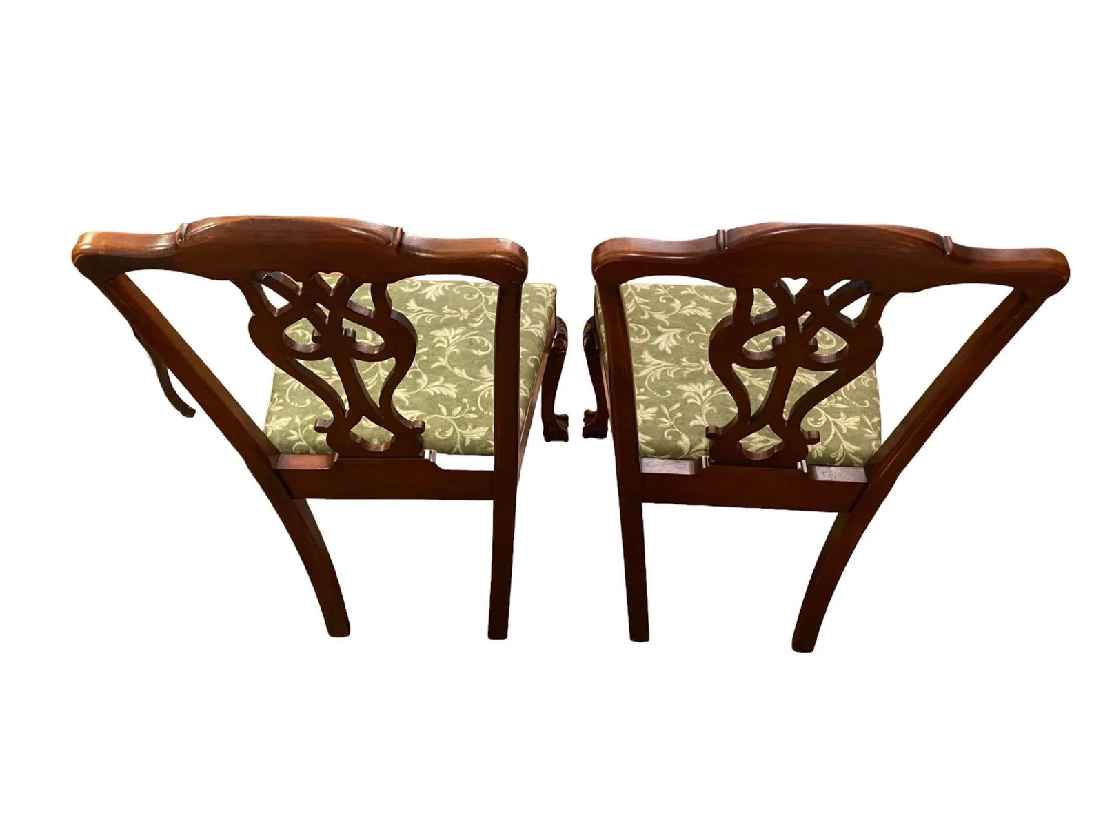 Mid 20th Century Pair of Clawfooted Dining Chairs - 2