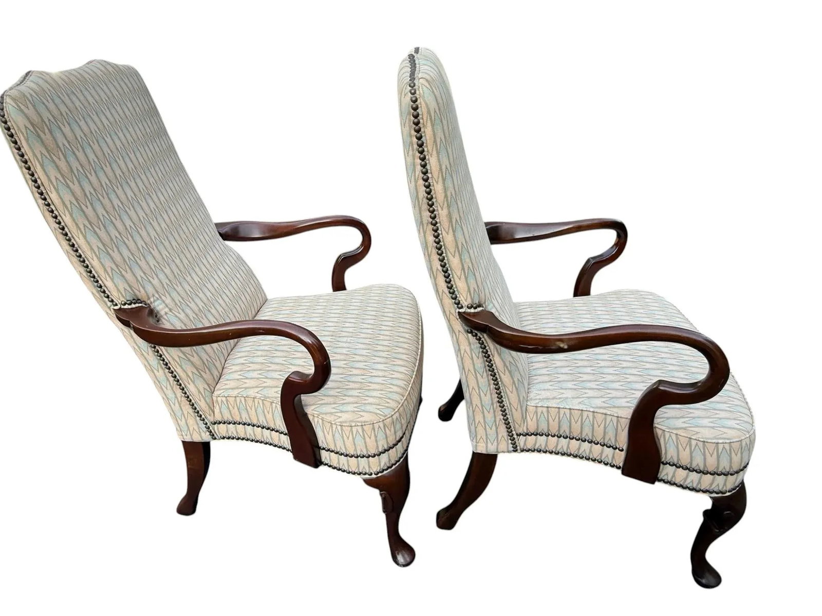 Late 20th Century Kimball Queen Anne Gooseneck Side Chair - A Pair - 2
