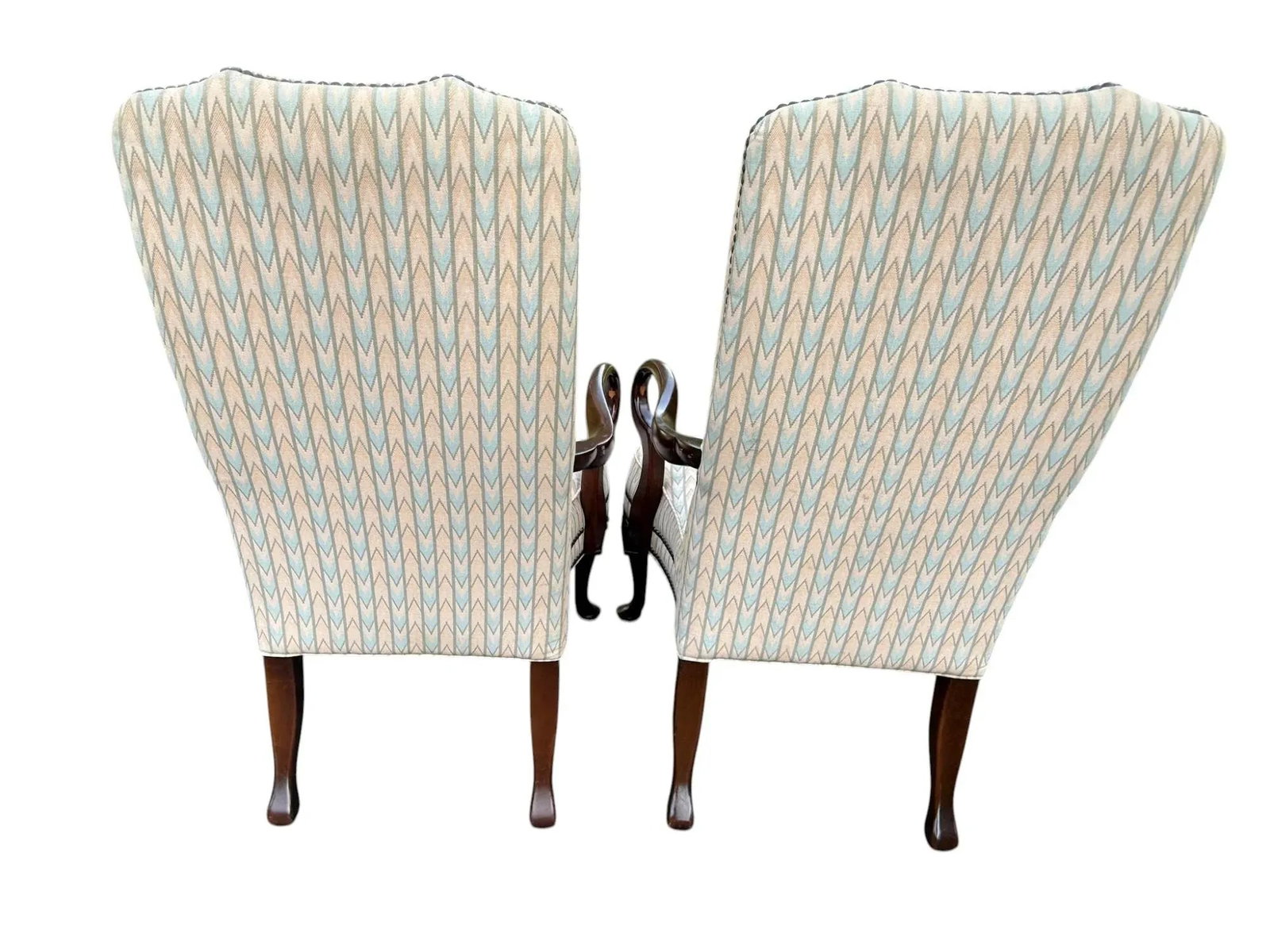 Late 20th Century Kimball Queen Anne Gooseneck Side Chair - A Pair - 4