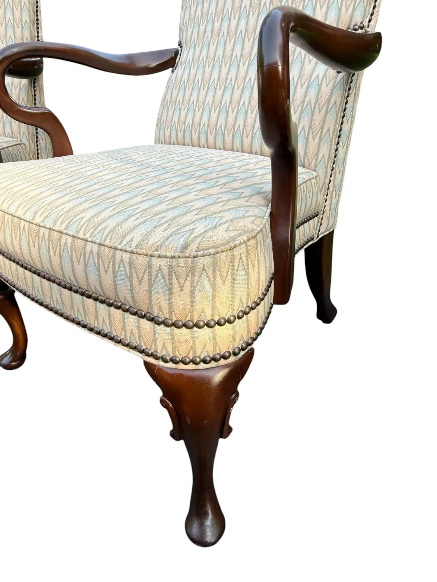 Late 20th Century Kimball Queen Anne Gooseneck Side Chair - A Pair - 7