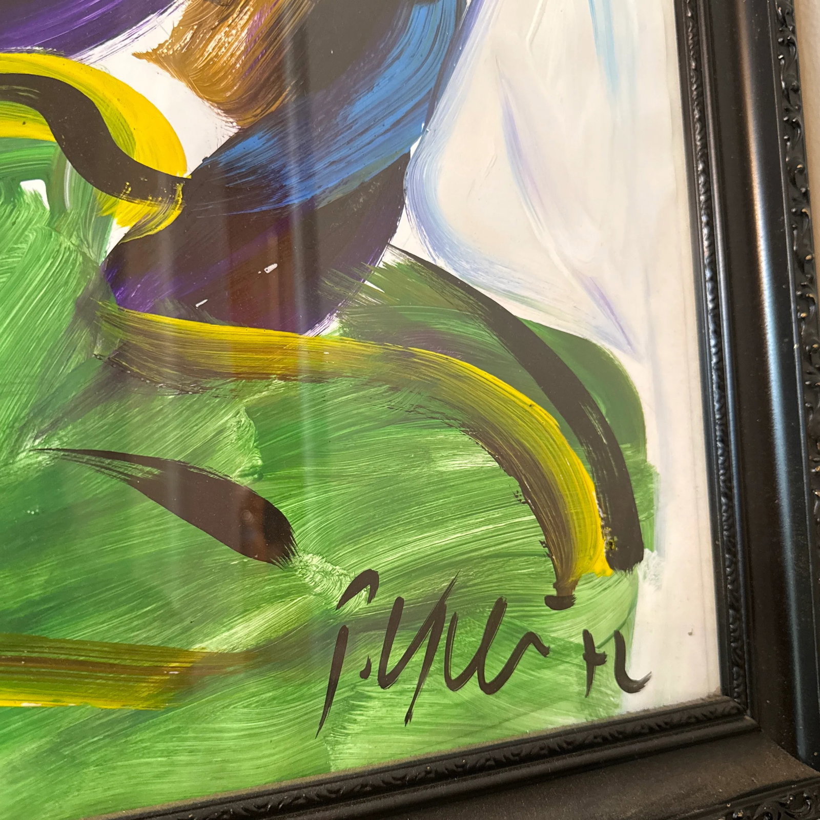 1970s Original Peter Keil Abstract Painting ~ Framed - 3