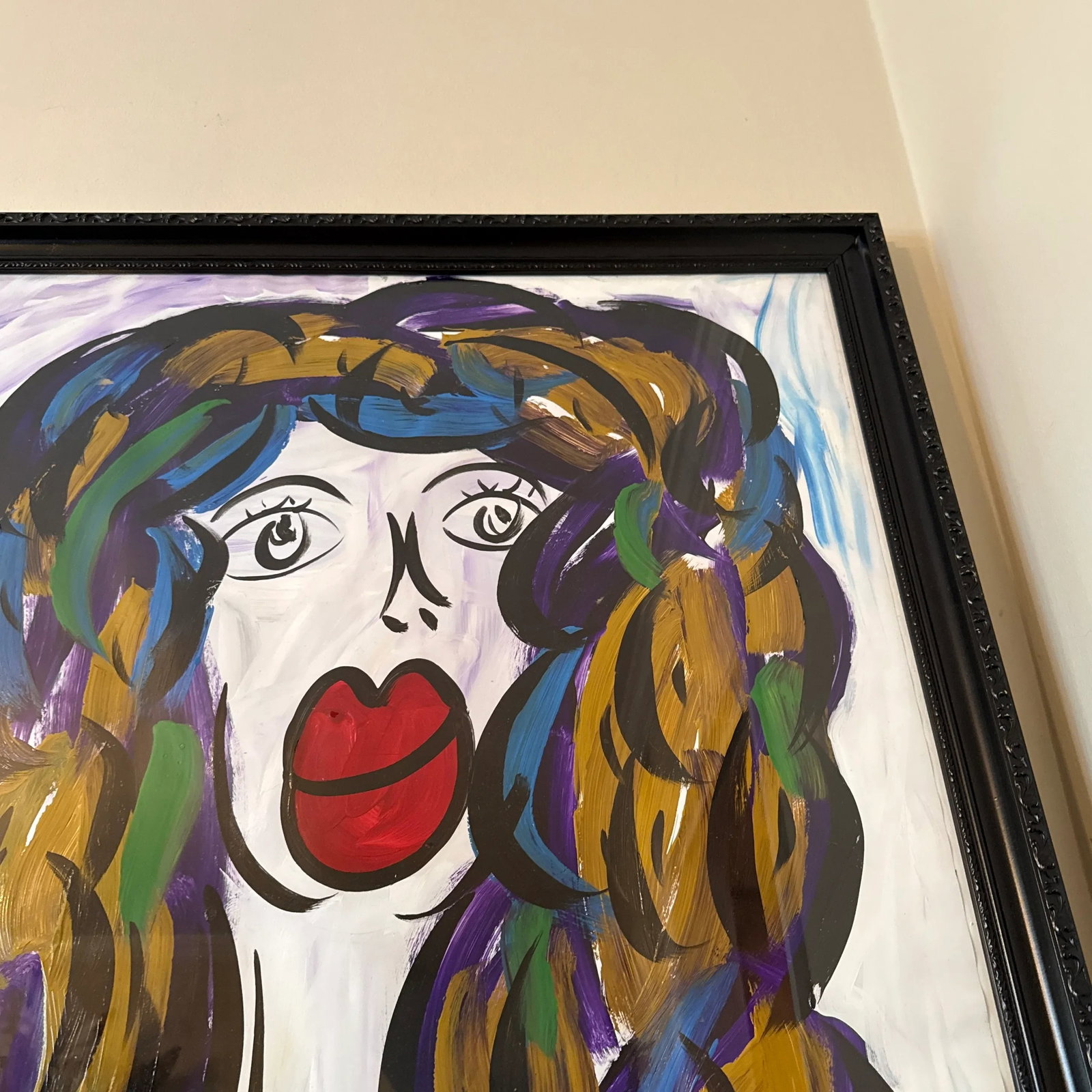 1970s Original Peter Keil Abstract Painting ~ Framed - 4