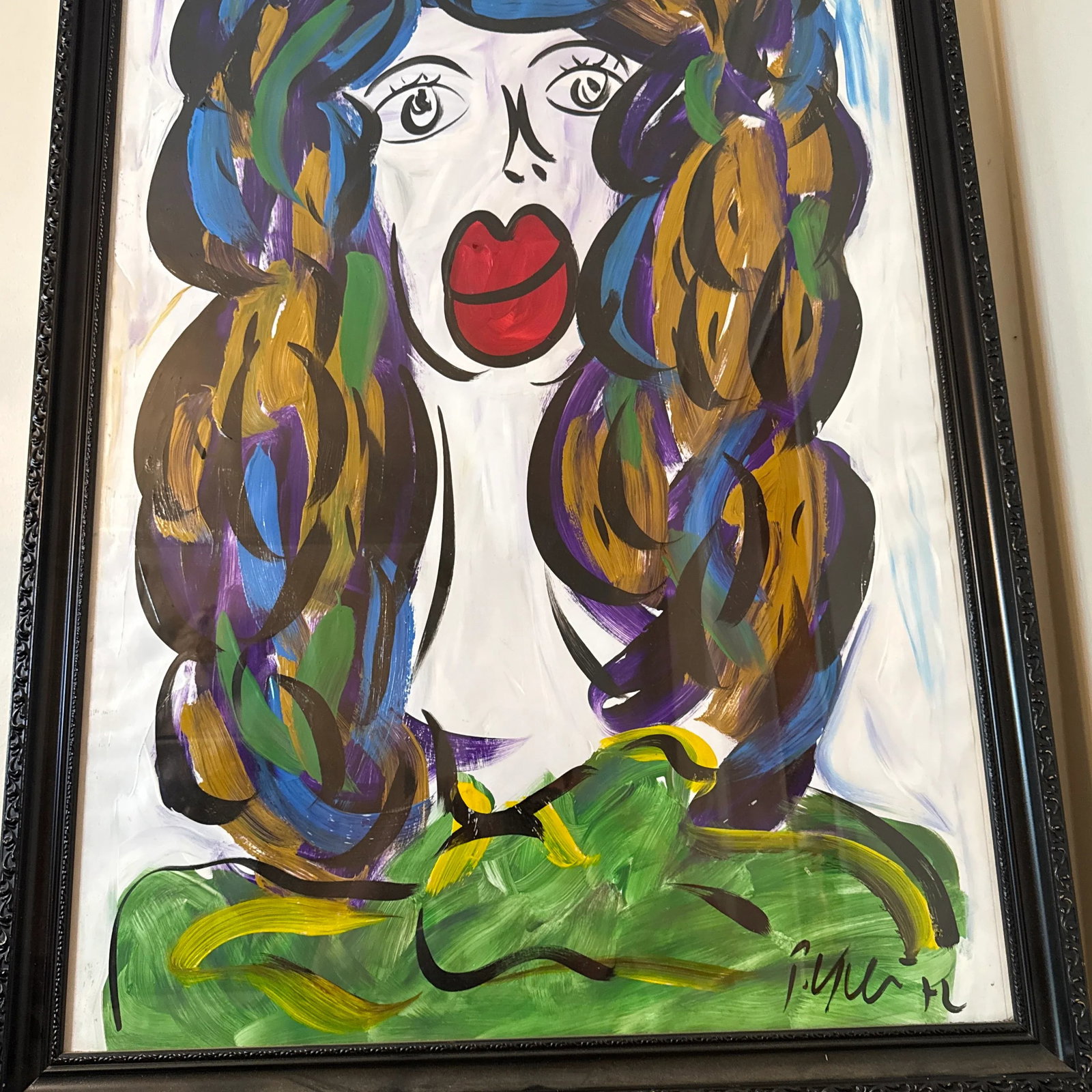 1970s Original Peter Keil Abstract Painting ~ Framed - 6