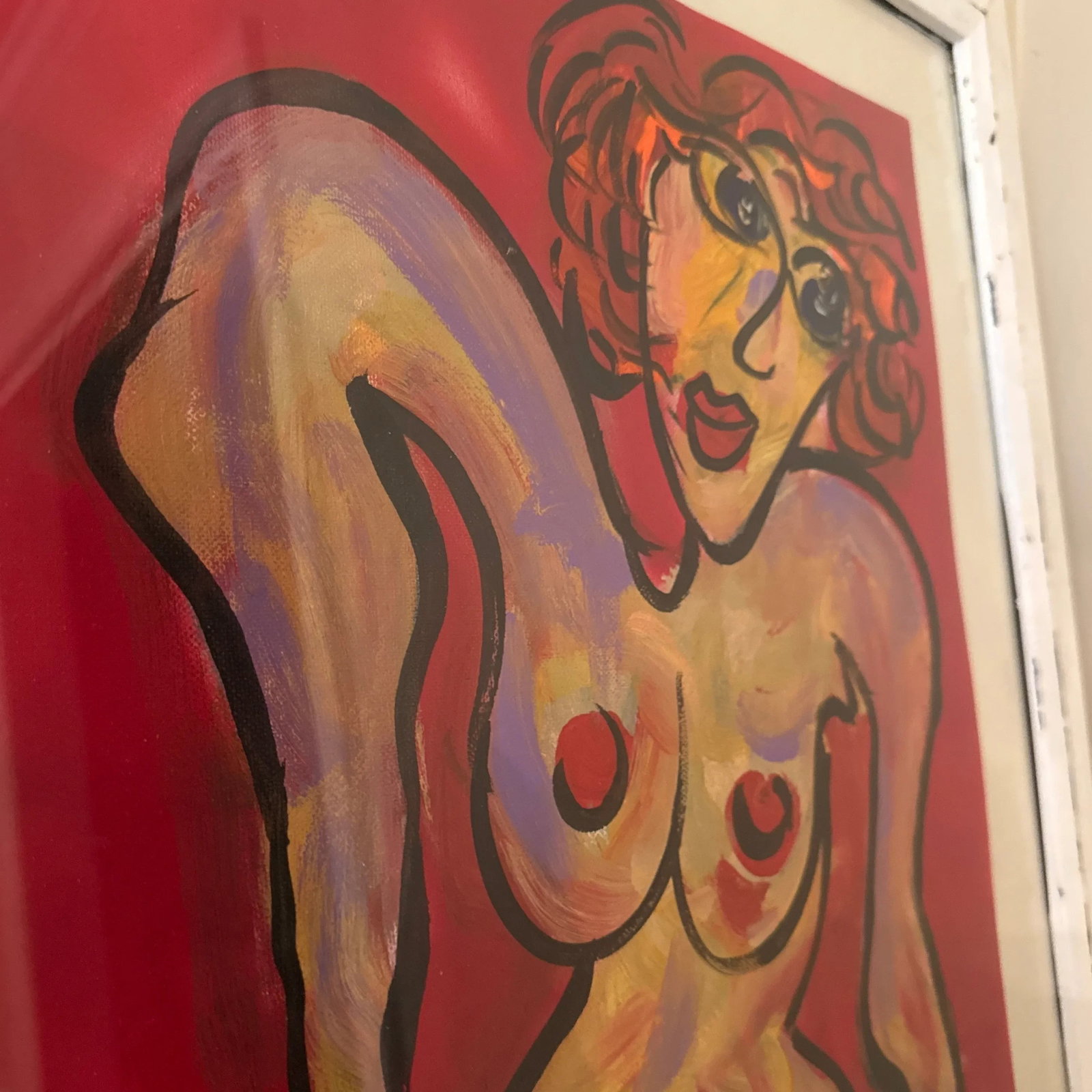1970s Vintage Abstract Portraiture; Original Artwork by Peter Robert Keil ~ Framed - 7