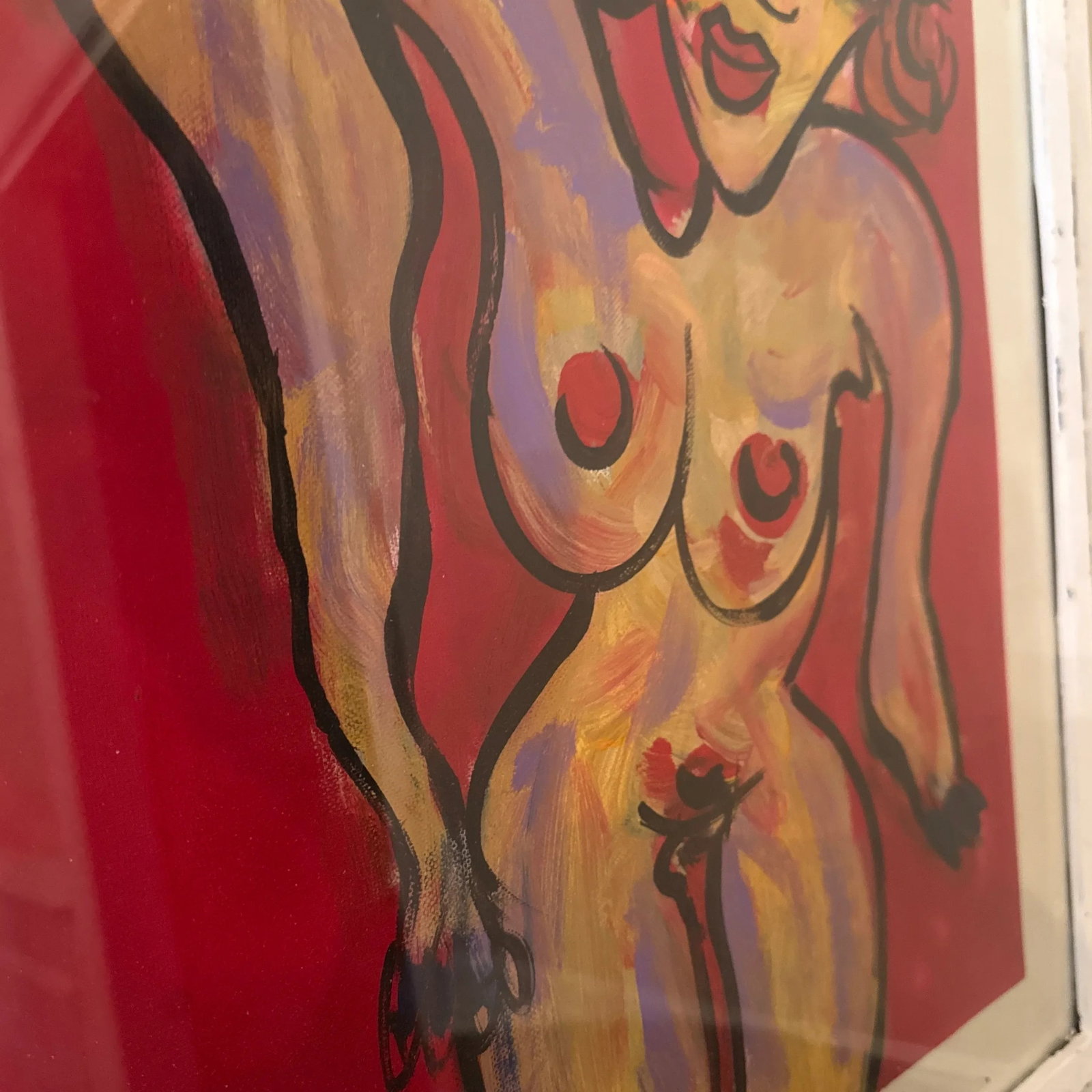 1970s Vintage Abstract Portraiture; Original Artwork by Peter Robert Keil ~ Framed - 8