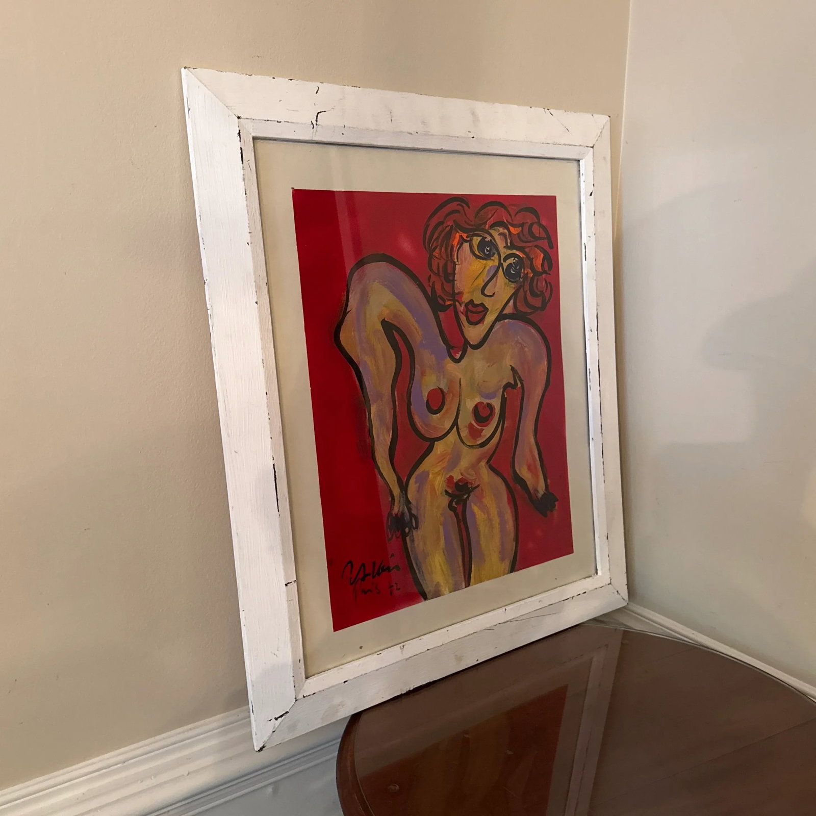 1970s Vintage Abstract Portraiture; Original Artwork by Peter Robert Keil ~ Framed - 9