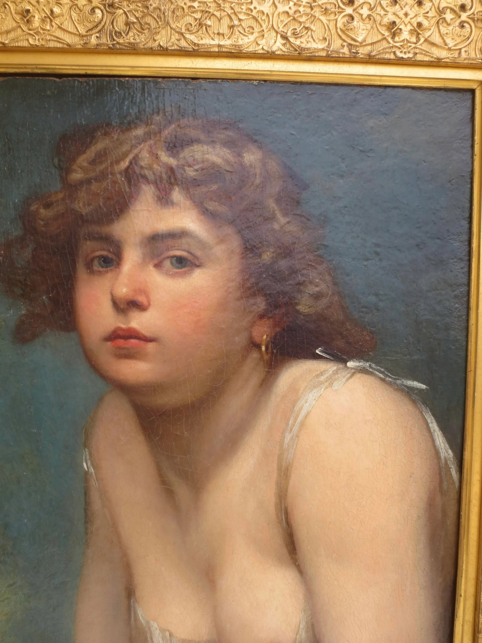 Nude Study of a Young Maiden Oil on Panel - 3