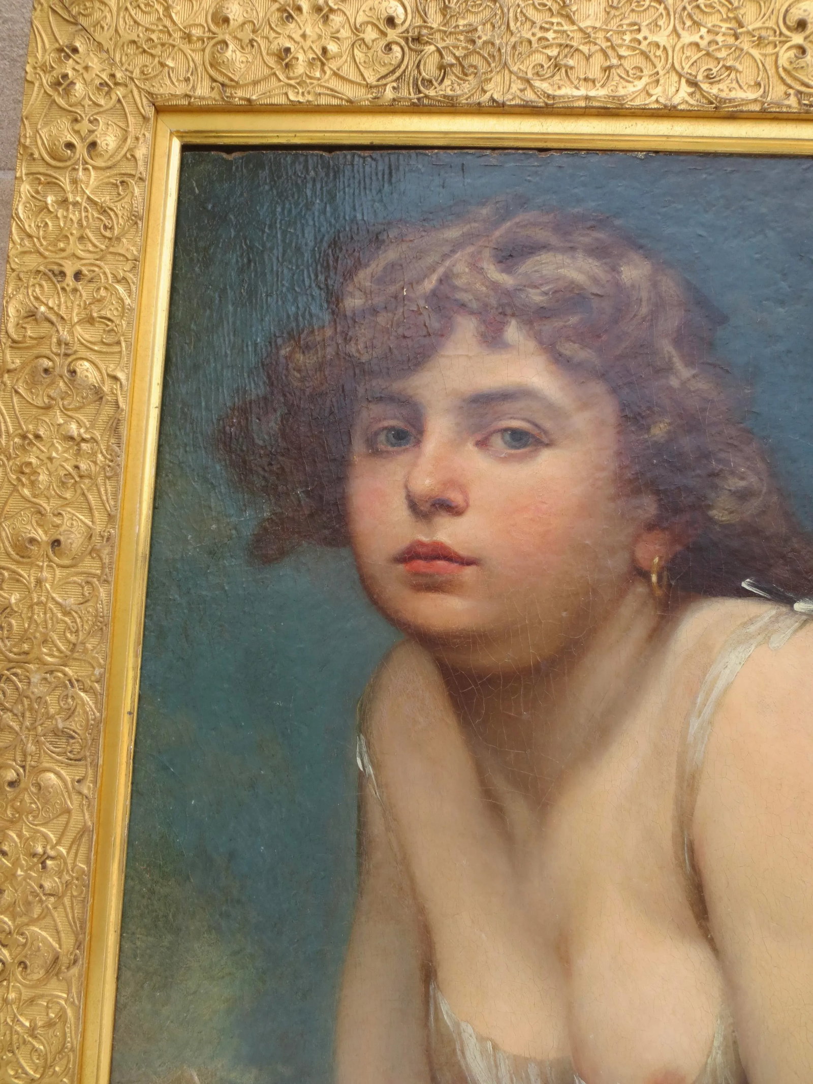 Nude Study of a Young Maiden Oil on Panel - 4