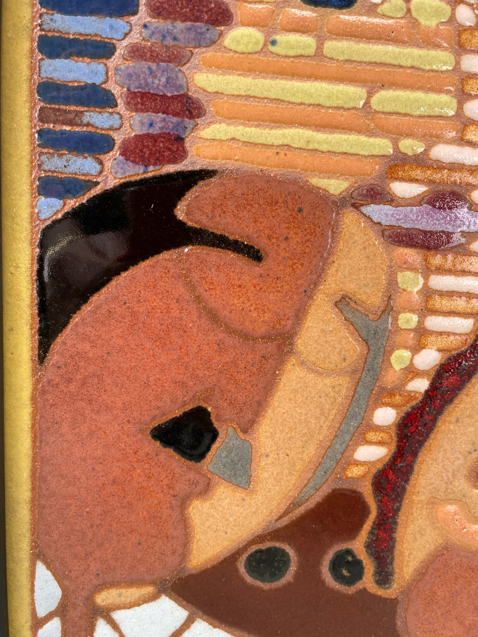 Pair "Enjoying the Anchor Woman" and "Enjoying the Anchor Man" Mosaics by Guillermo Wagner Granizo - 6