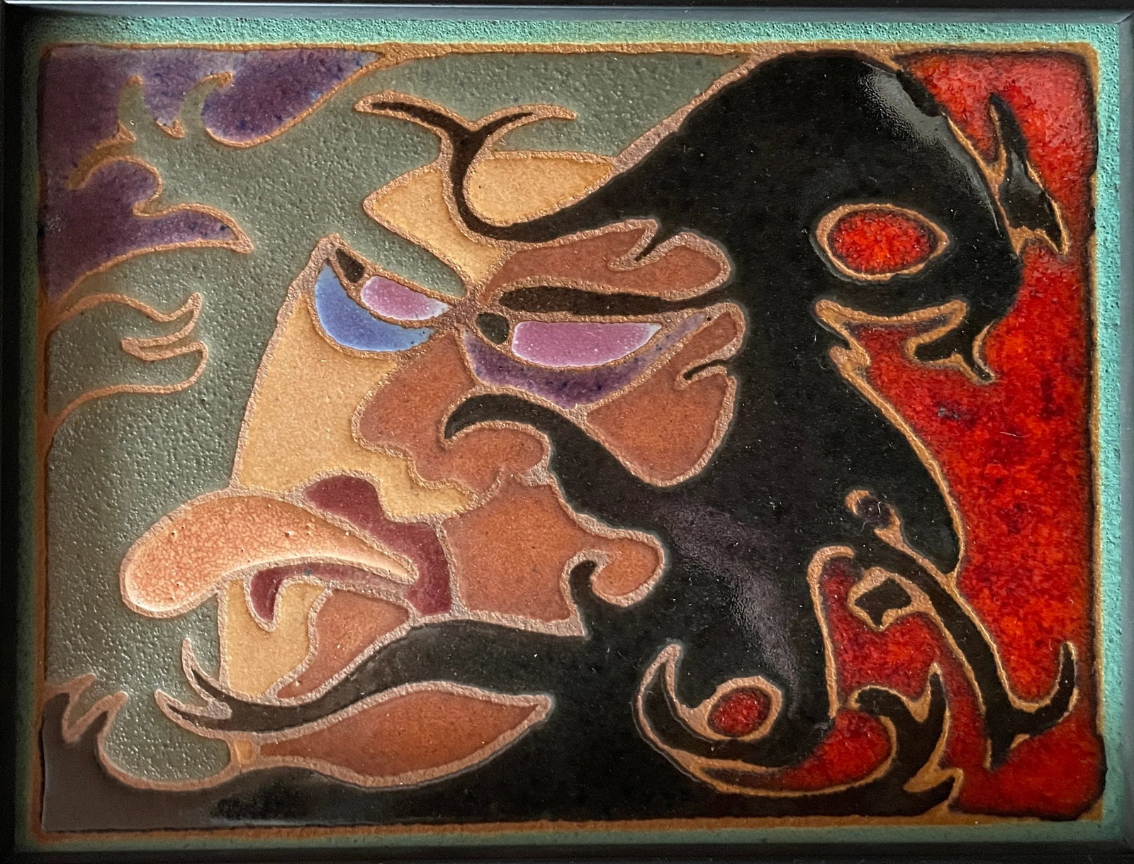 1990s "His Hangover" and "Her Hangover" Ceramic Mosaics by Muralist Guillermo Wagner Granizo- Set of - 4