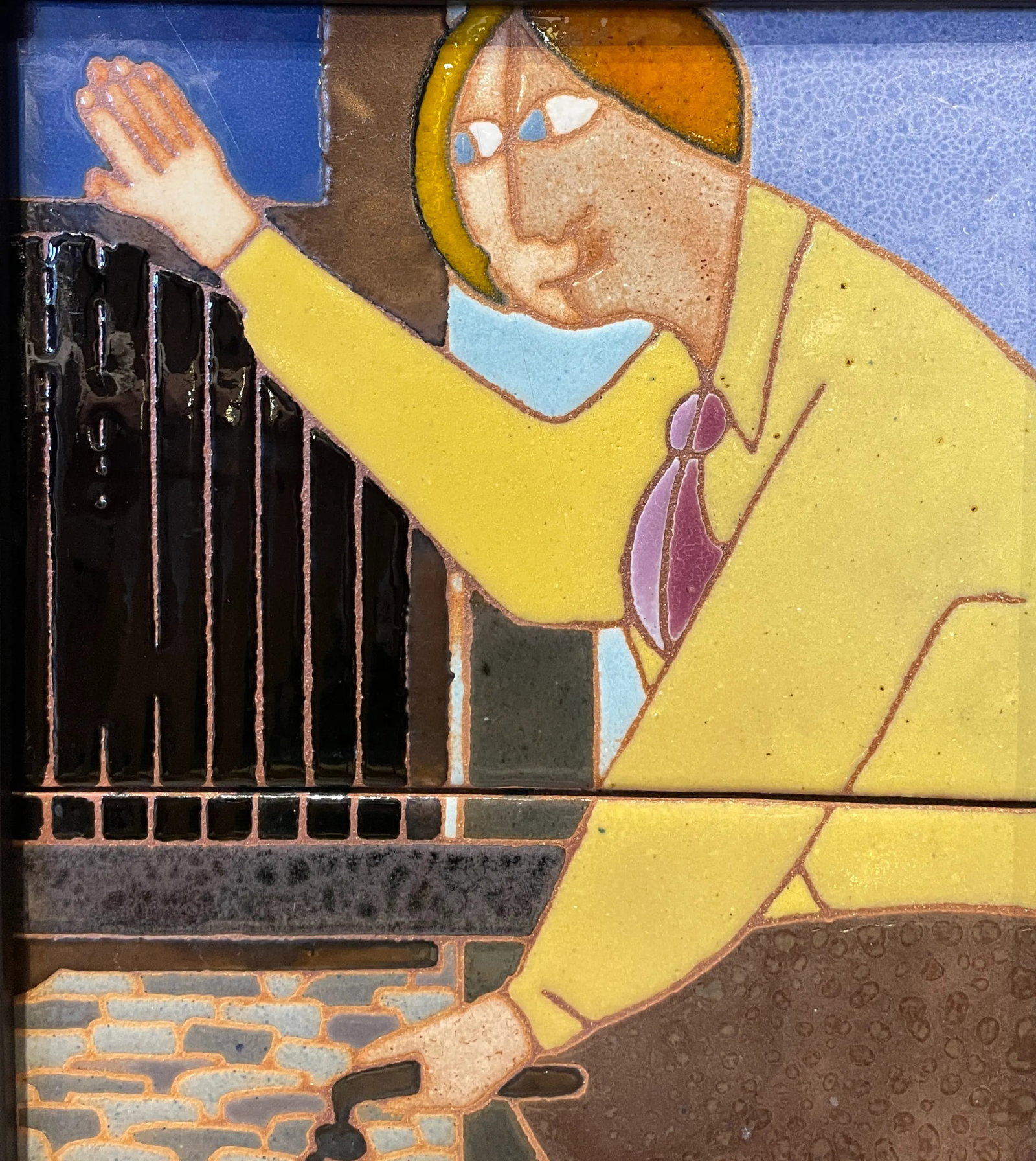 1980s "Boy on Bike" Mosaic by Muralist Guillermo Wagner Granizo - 2