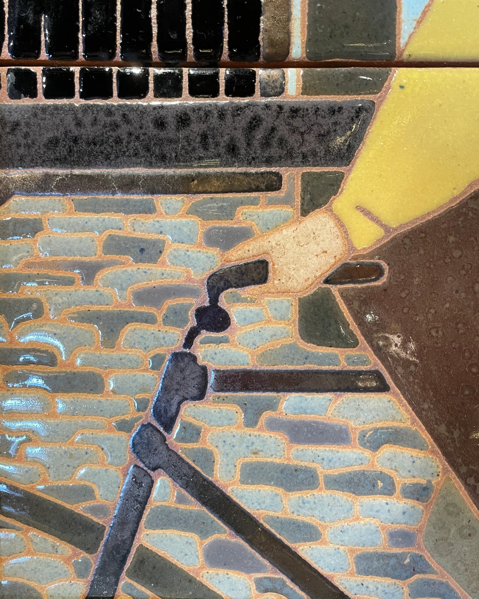 1980s "Boy on Bike" Mosaic by Muralist Guillermo Wagner Granizo - 3