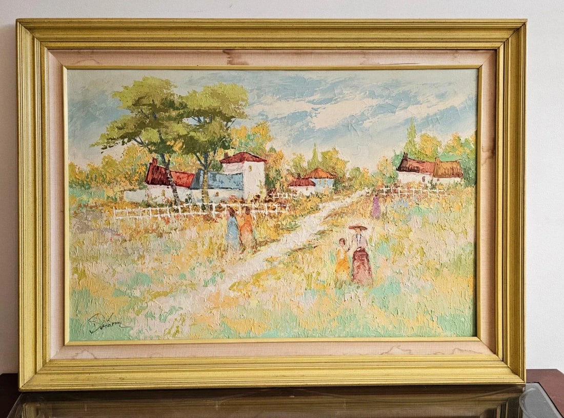 Large Beautiful Landscape Painting, Oil on Canvas, Signed - 2