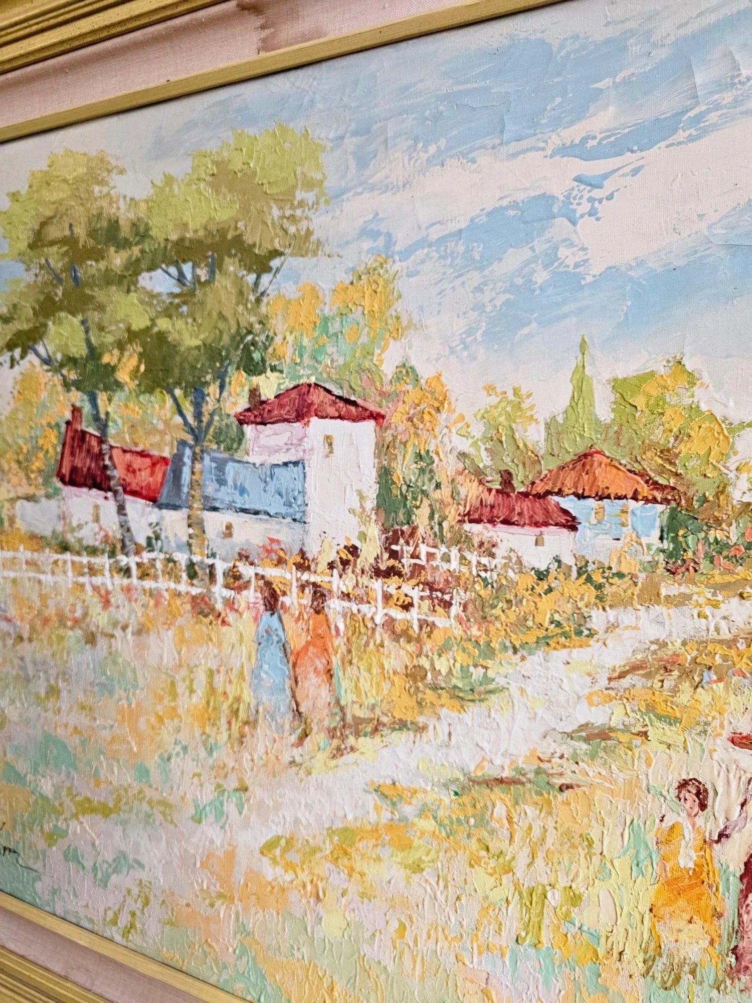 Large Beautiful Landscape Painting, Oil on Canvas, Signed - 4