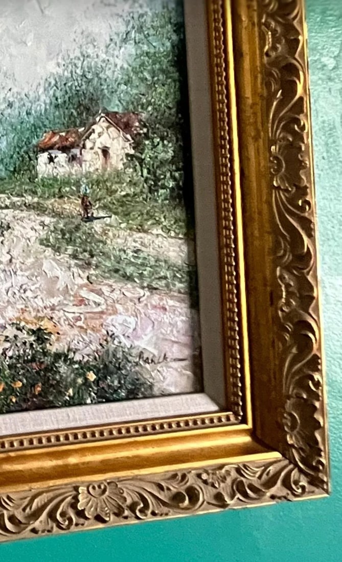 Mid-Century German Village Landscape - Signed Oil on Canvas by Theo Rauscher, C. 1957 - 7