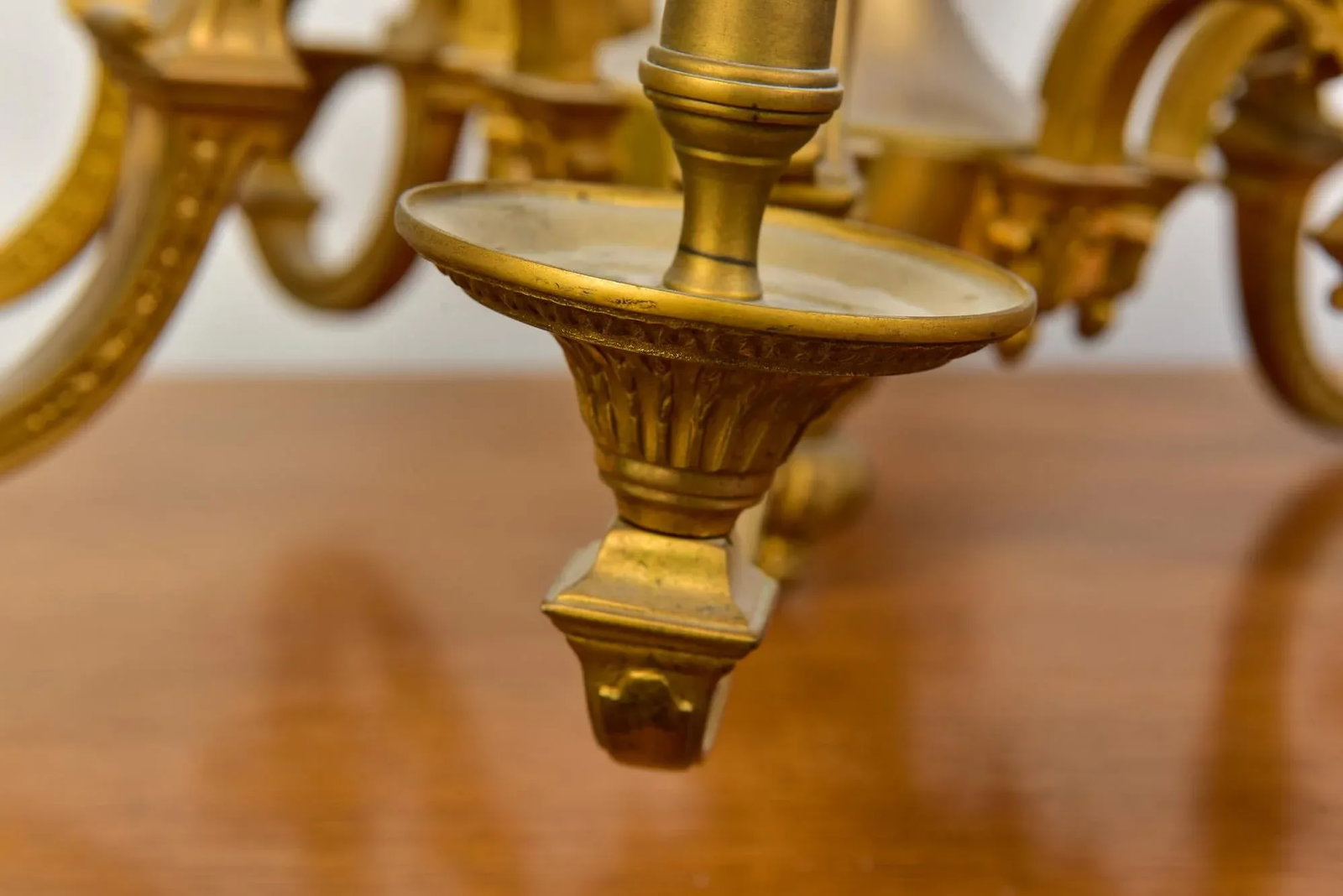 Antique French Gilt Bronze Louis XV Eight Arm Chandelier - 5