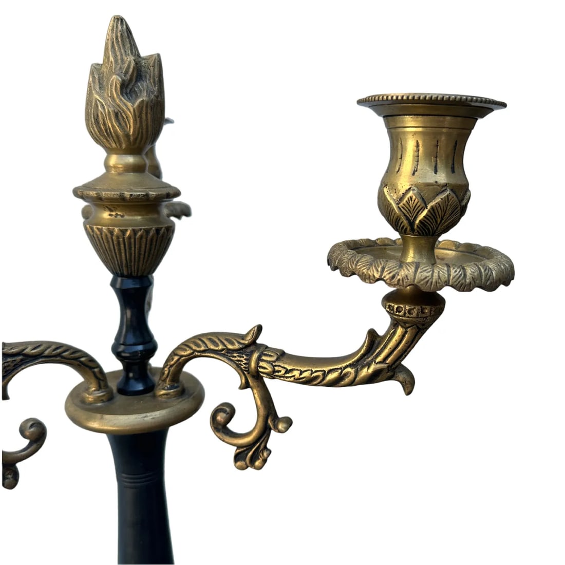Antique 19th Century French Empire Bronze Lion Paw Candelabras- Set of 2 - 3