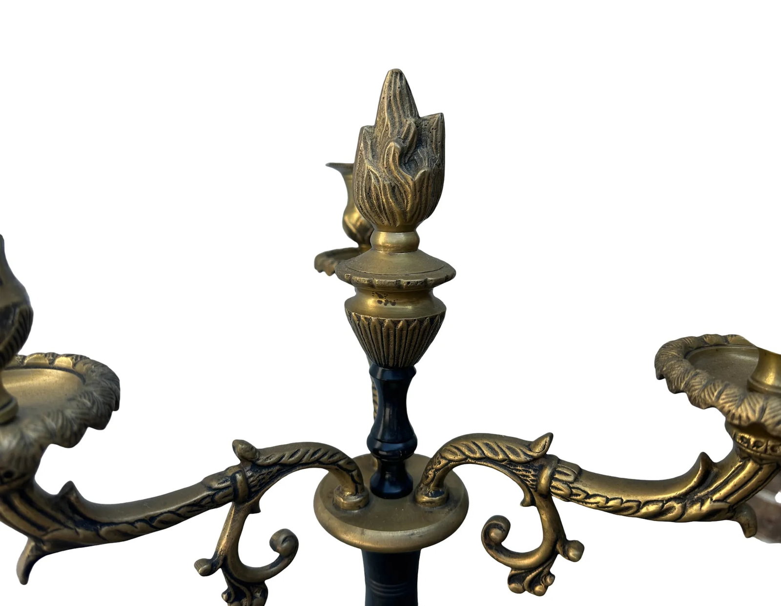 Antique 19th Century French Empire Bronze Lion Paw Candelabras- Set of 2 - 4