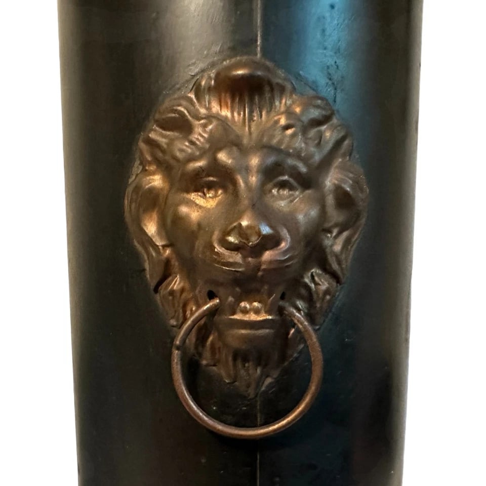 Early 19th Century French Lion Head Tole Tea Canister Lamp - 5