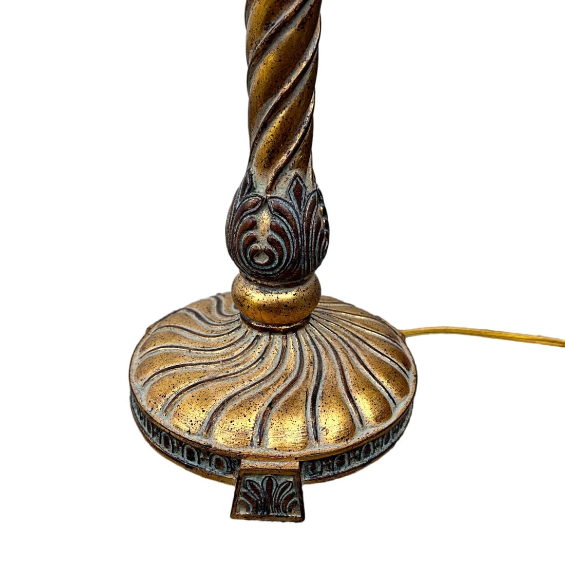 Vintage Bombay French Empire Style Gilt Carved Wood Candelabra Lamps - A Pair - 5