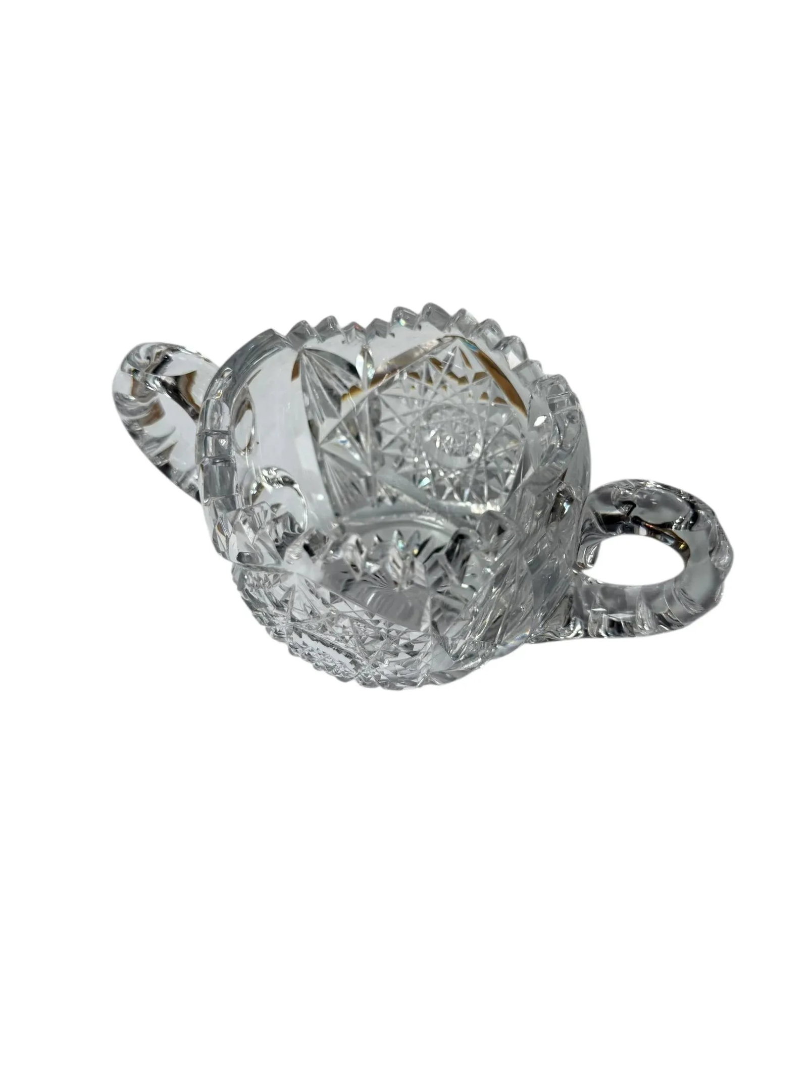Antique Libbey Crystal Sugar Bowl American Brilliant Period Cut Glass - 10