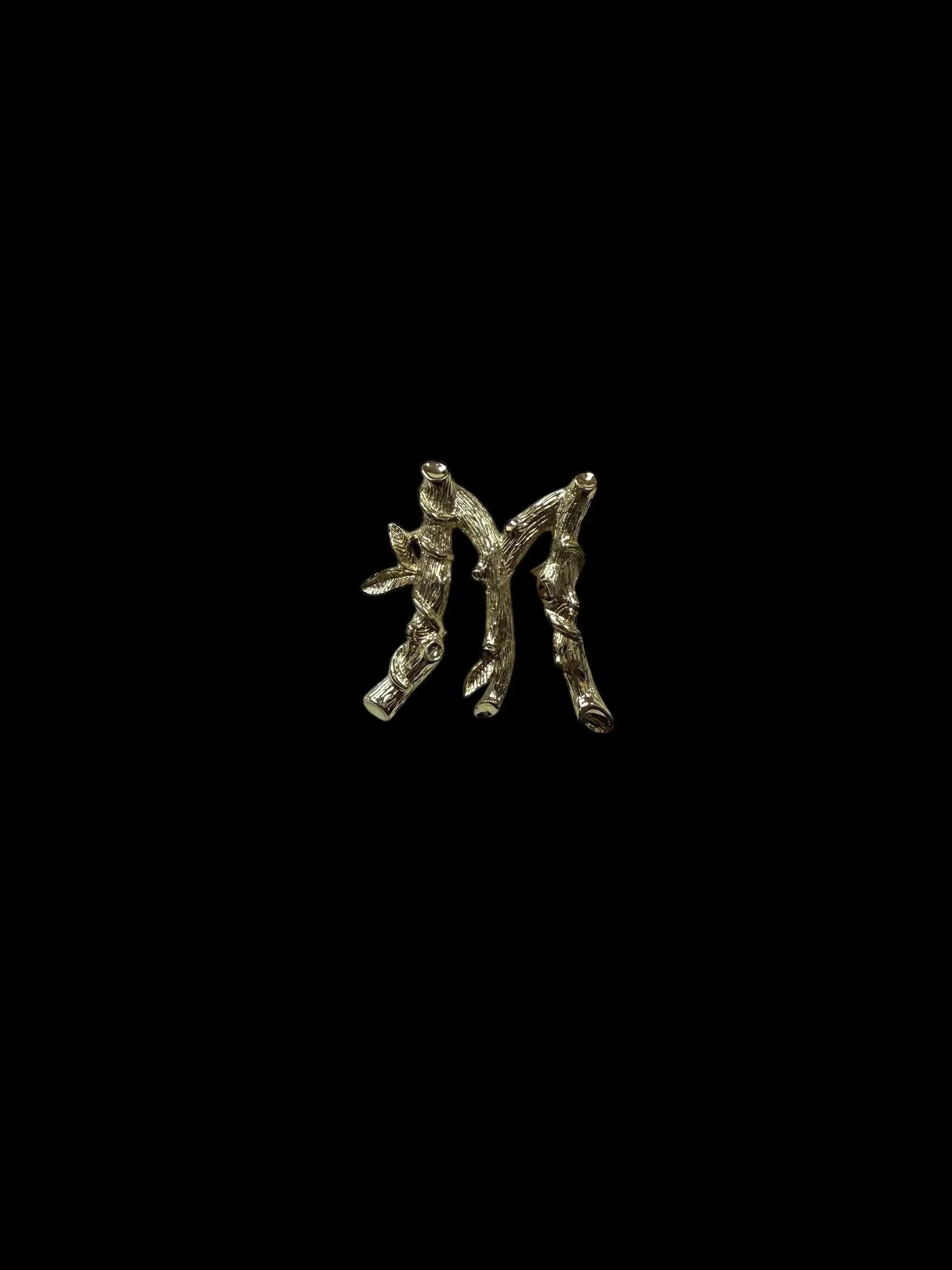 1964 Costume Brooch Letter M Organic Textured by Sarah Coventry - 10
