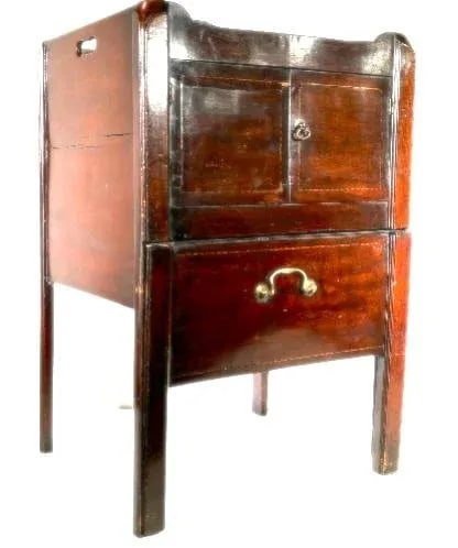 Late 18th Century George III Bedside Table - Banded and Inlaid Mahogany - 3