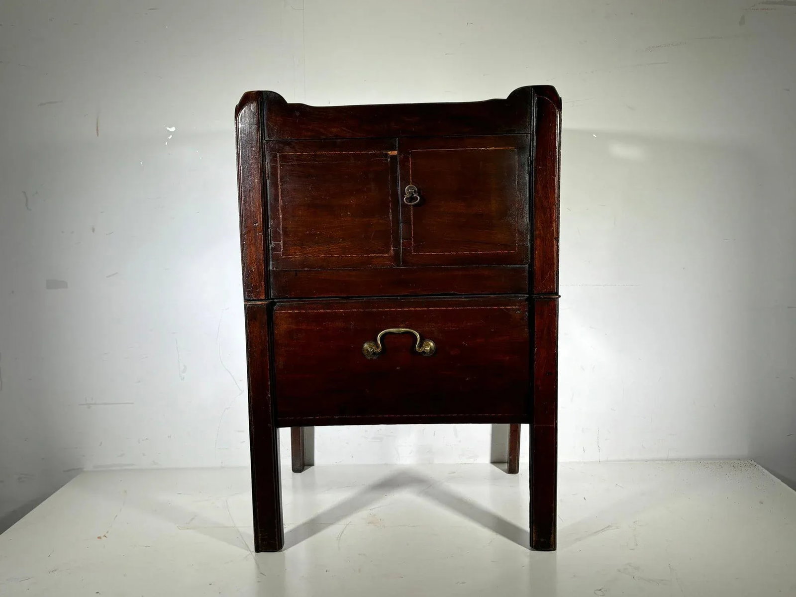 Late 18th Century George III Bedside Table - Banded and Inlaid Mahogany - 5