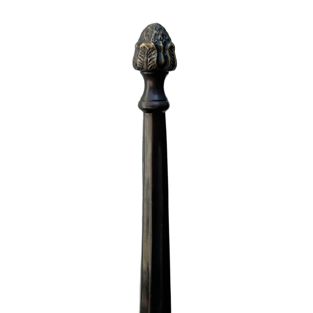 Pair of Mid 20th Century French Patinated Bronze Laurel Wreath Spire Obelisks - 2