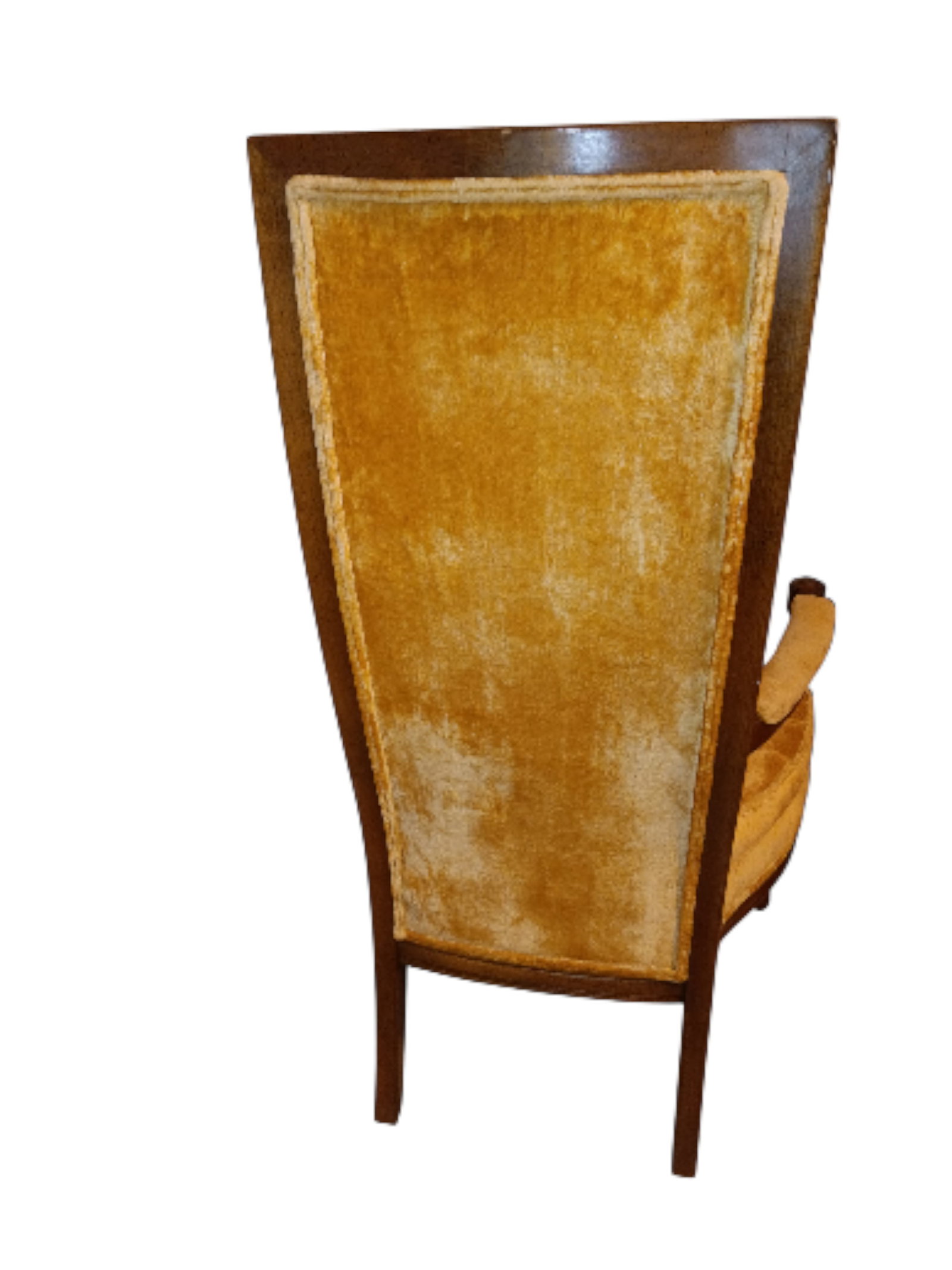 1940s Exquisite High-Back Velvet Armchair by American Furniture of Martinsville - 3
