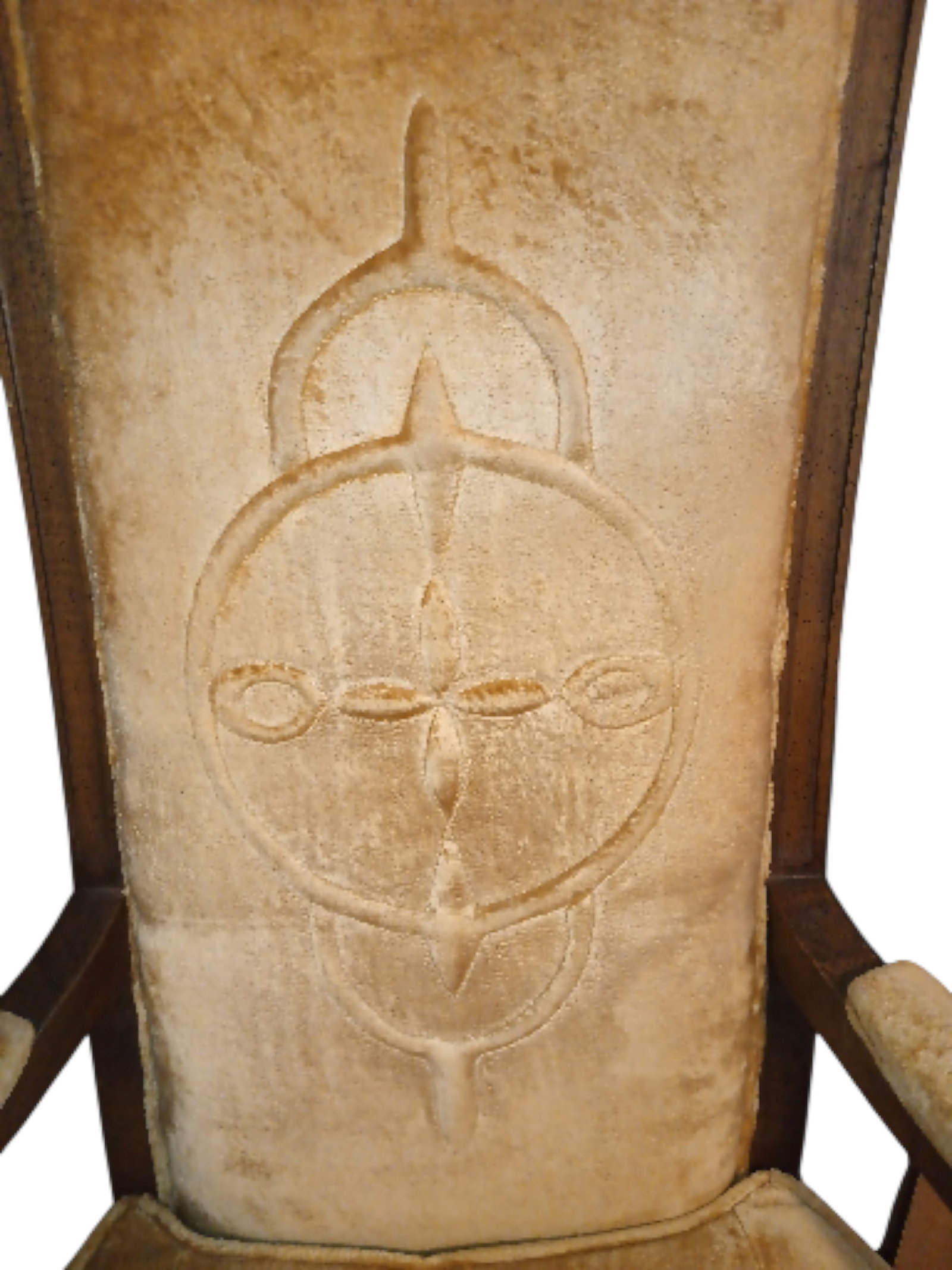 1940s Exquisite High-Back Velvet Armchair by American Furniture of Martinsville - 6