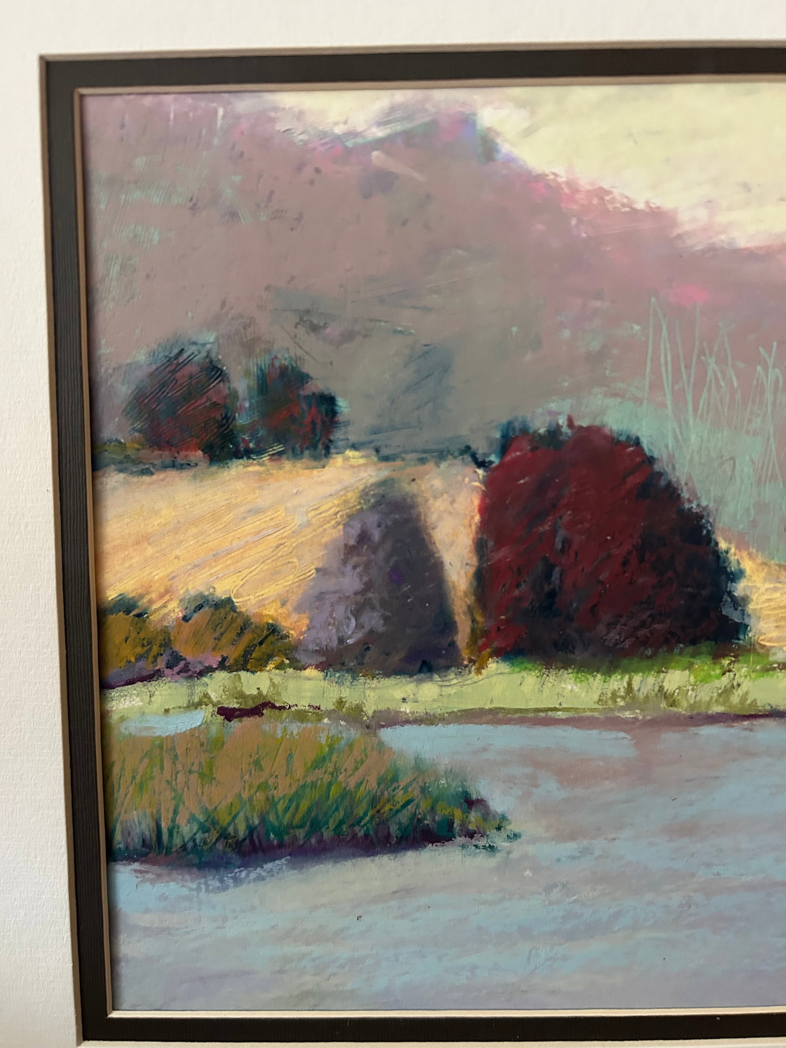 "Gumdrop Trees" by Sue Lockwood - Original 2004 Oil Pastel Landscape, Grand Rapids Artist - 6