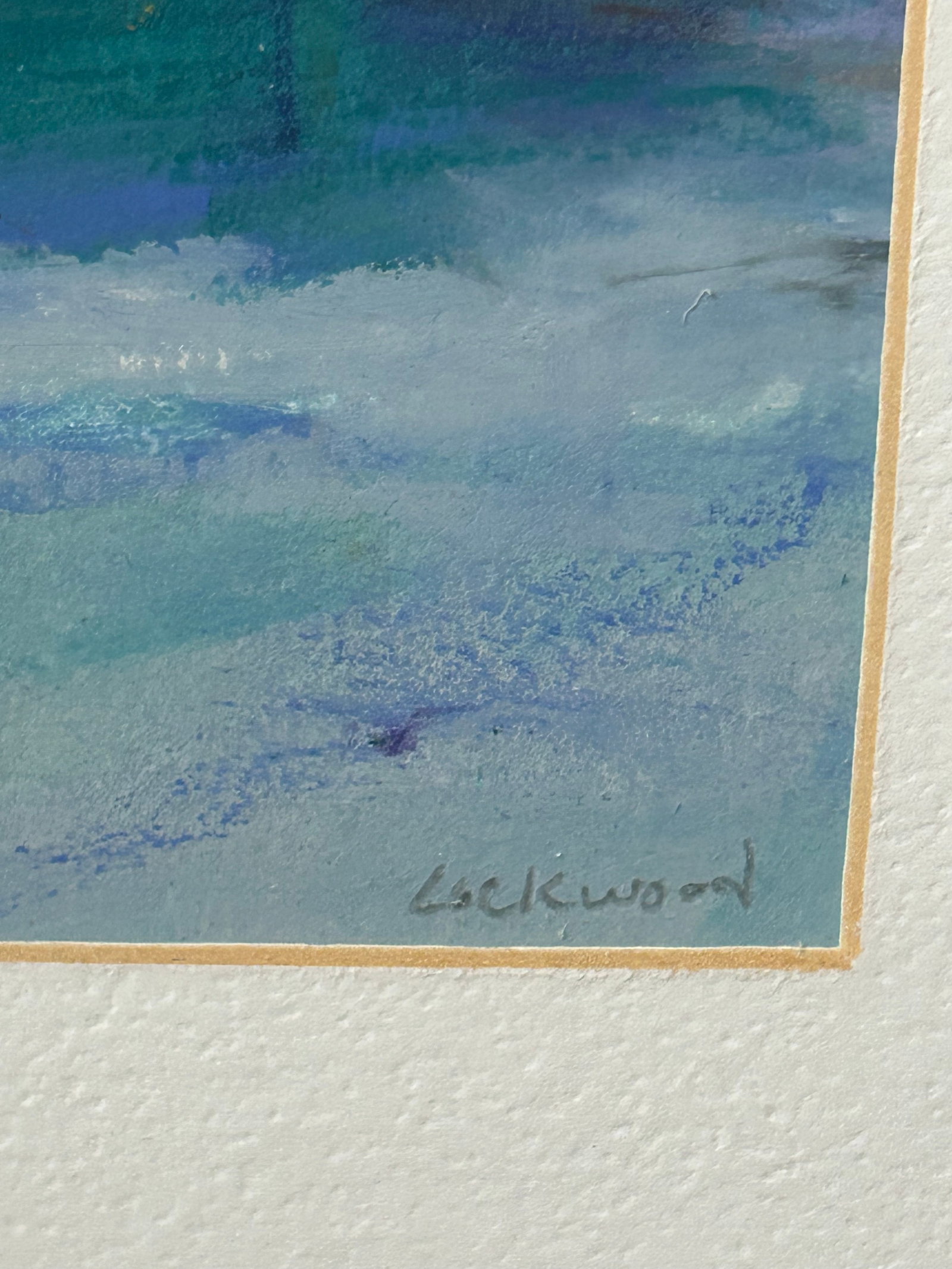 Original Landscape Painting by Sue Lockwood - "Kellogg Forest" - Oil Pastel Artwork of Trees & Water - 5