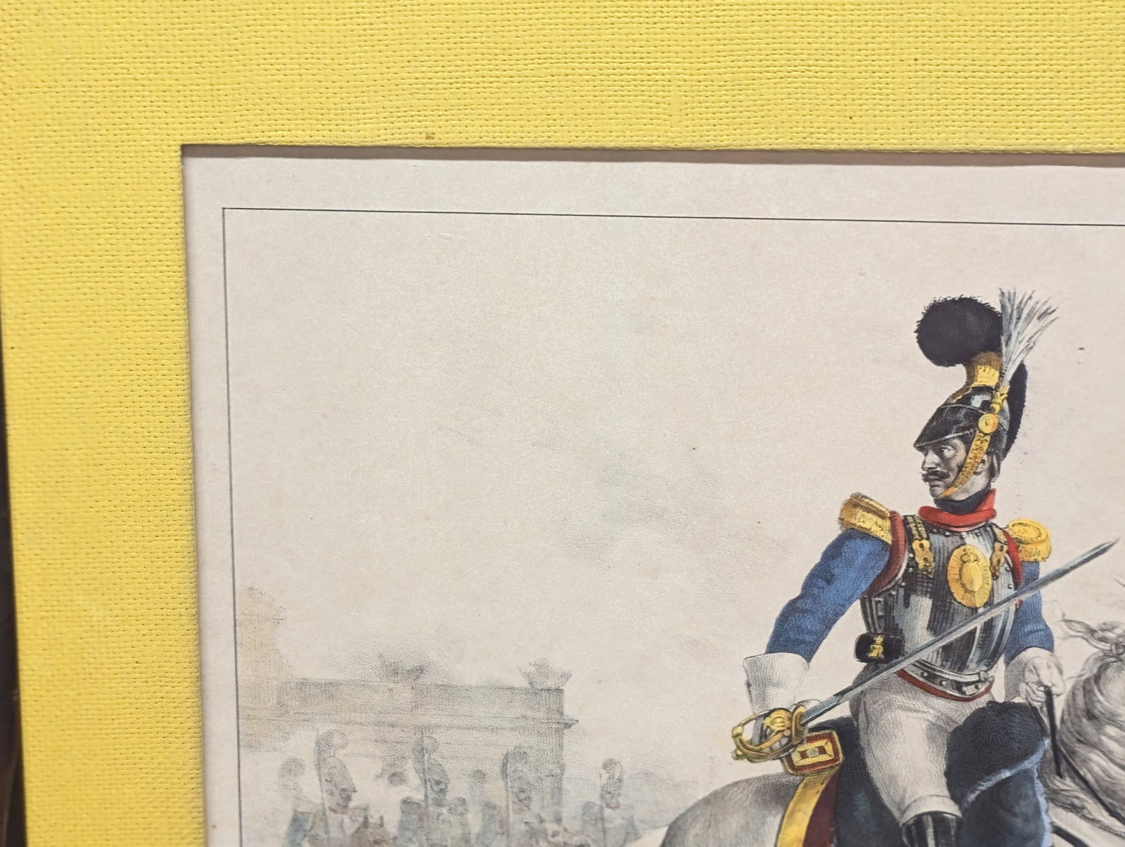 19th Century "Coraceros De La Guardia Real" Lithograph Engraving, Framed - 4