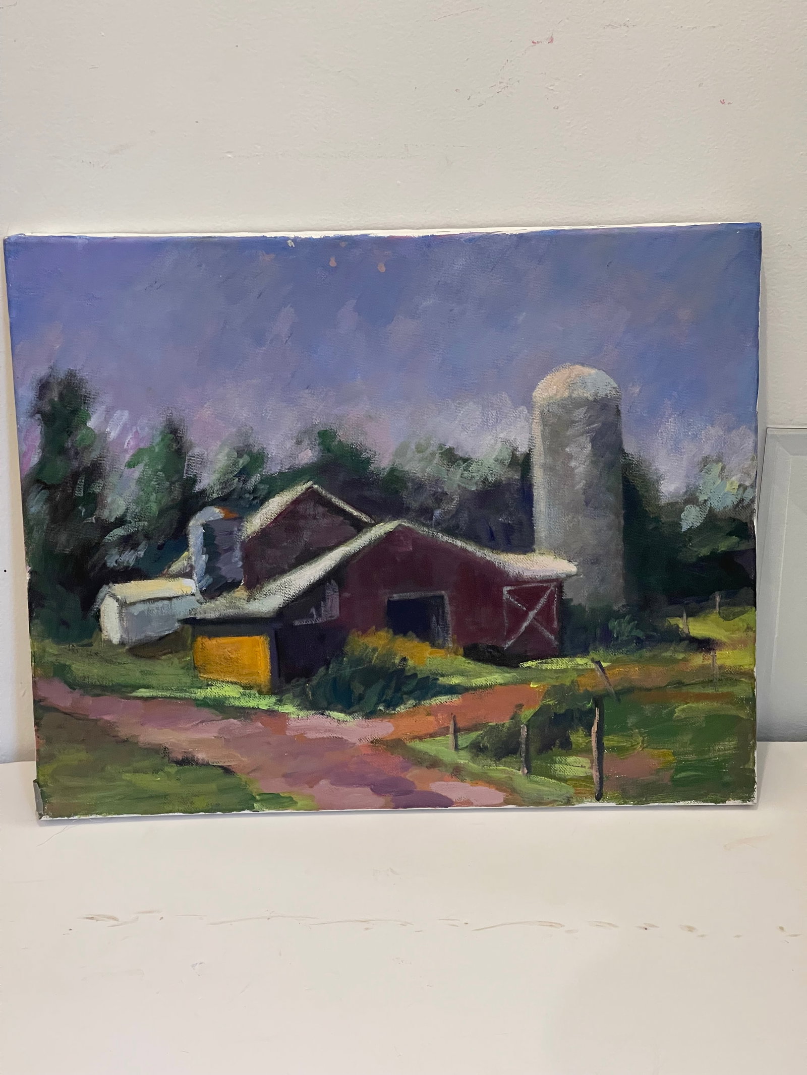 Original 20 C American Rural Landscape Painting - 2