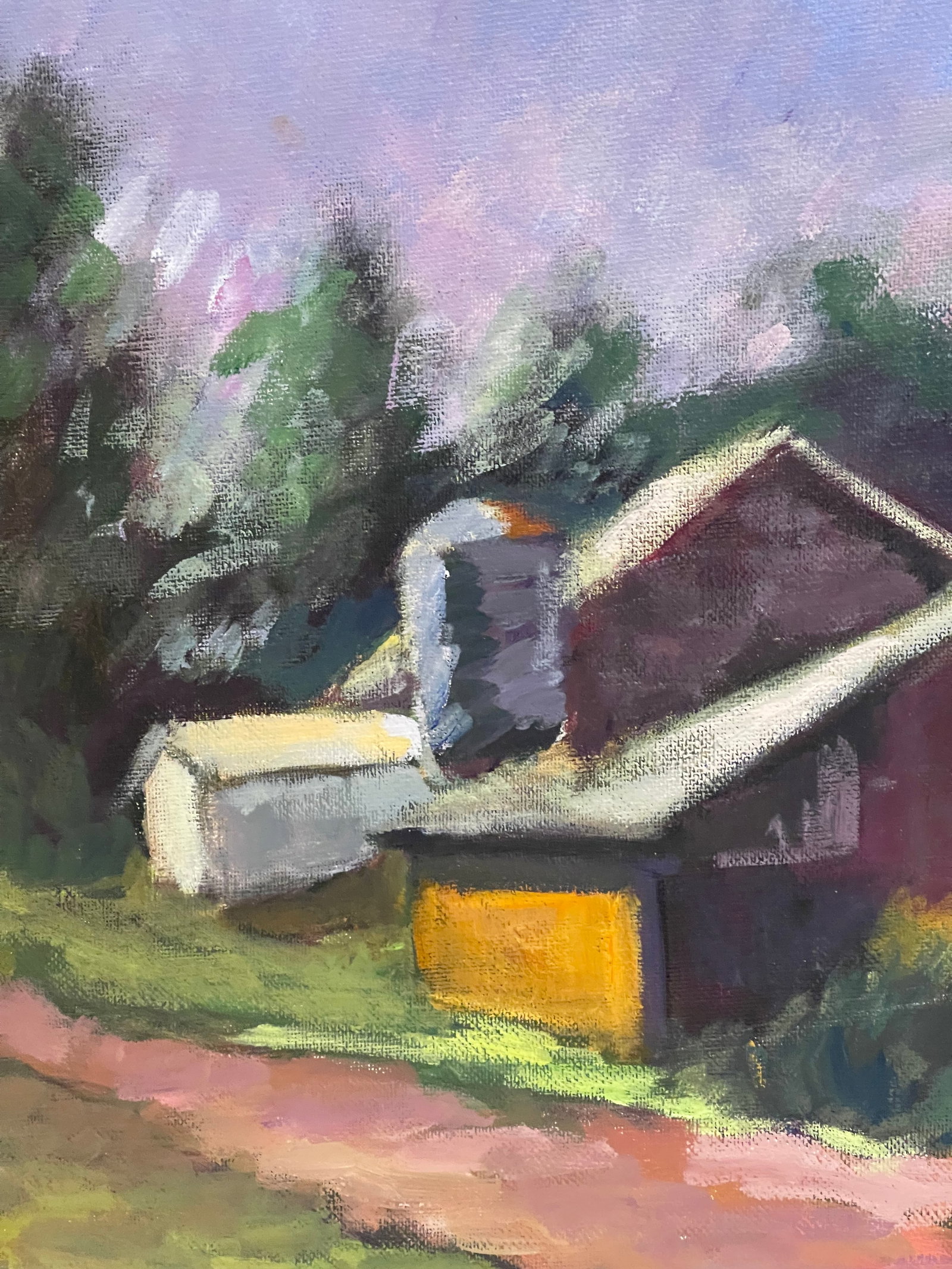 Original 20 C American Rural Landscape Painting - 3
