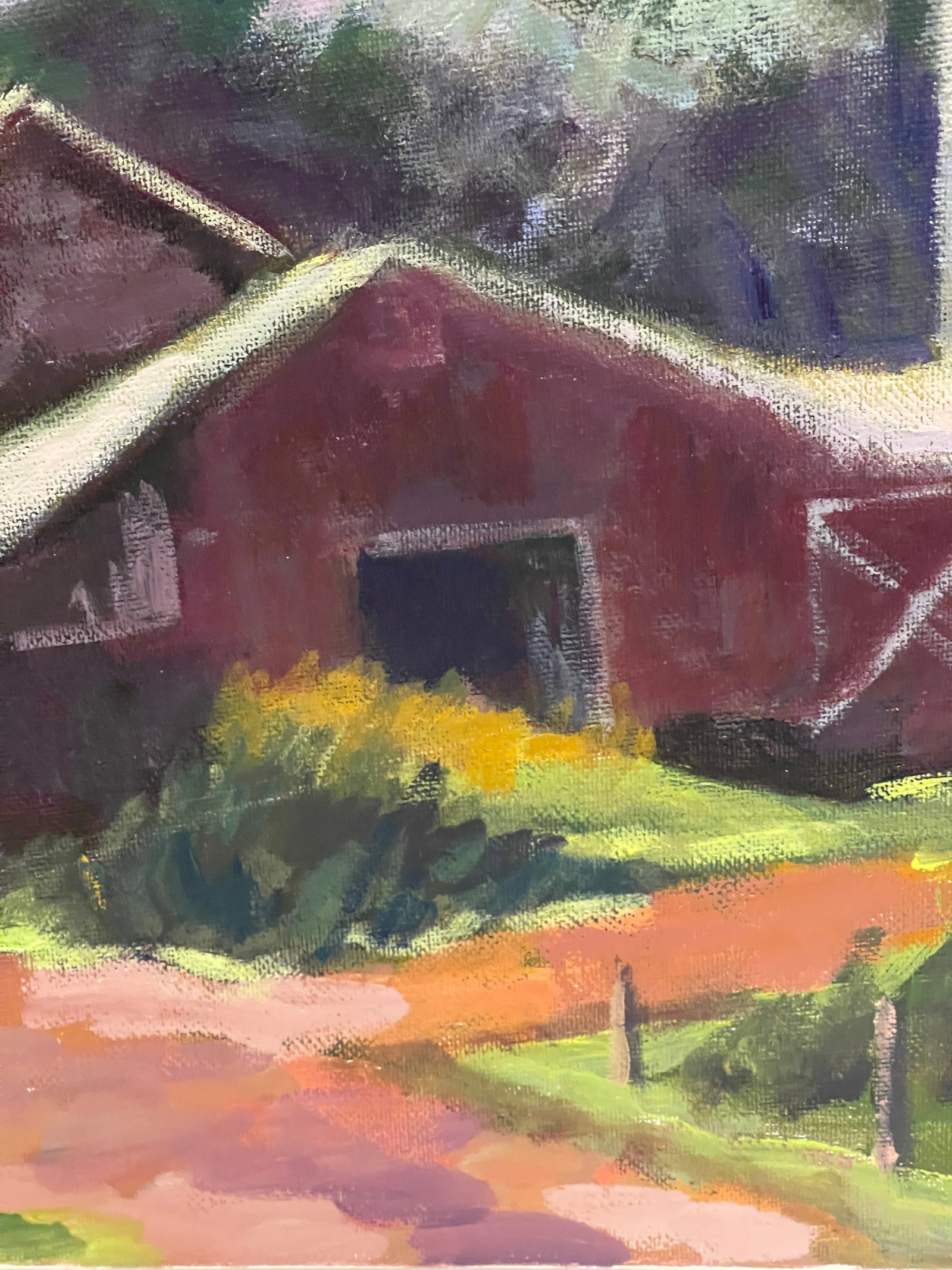 Original 20 C American Rural Landscape Painting - 4