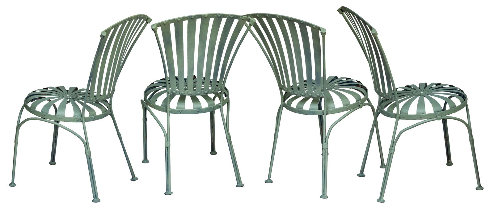 1930s Set of 4, Francois Carre Garden Chairs, Attributed - 2