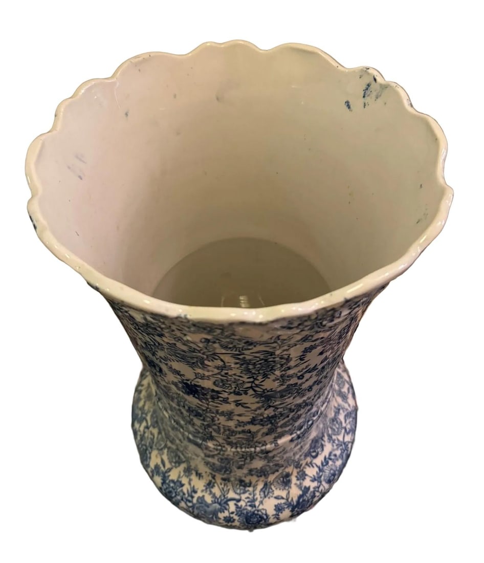Antique Blue and White Maddocks Lamberton Royal Porcelain Umbrella Stand - 3