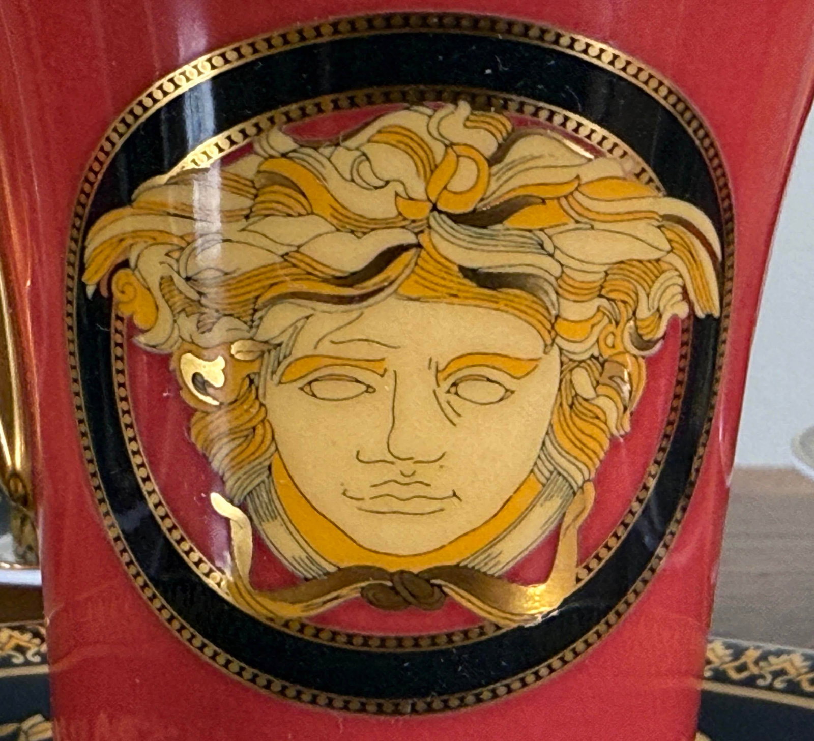Baroque Versace Medusa Red Espresso Cups and Saucers - Set of 6 - 6