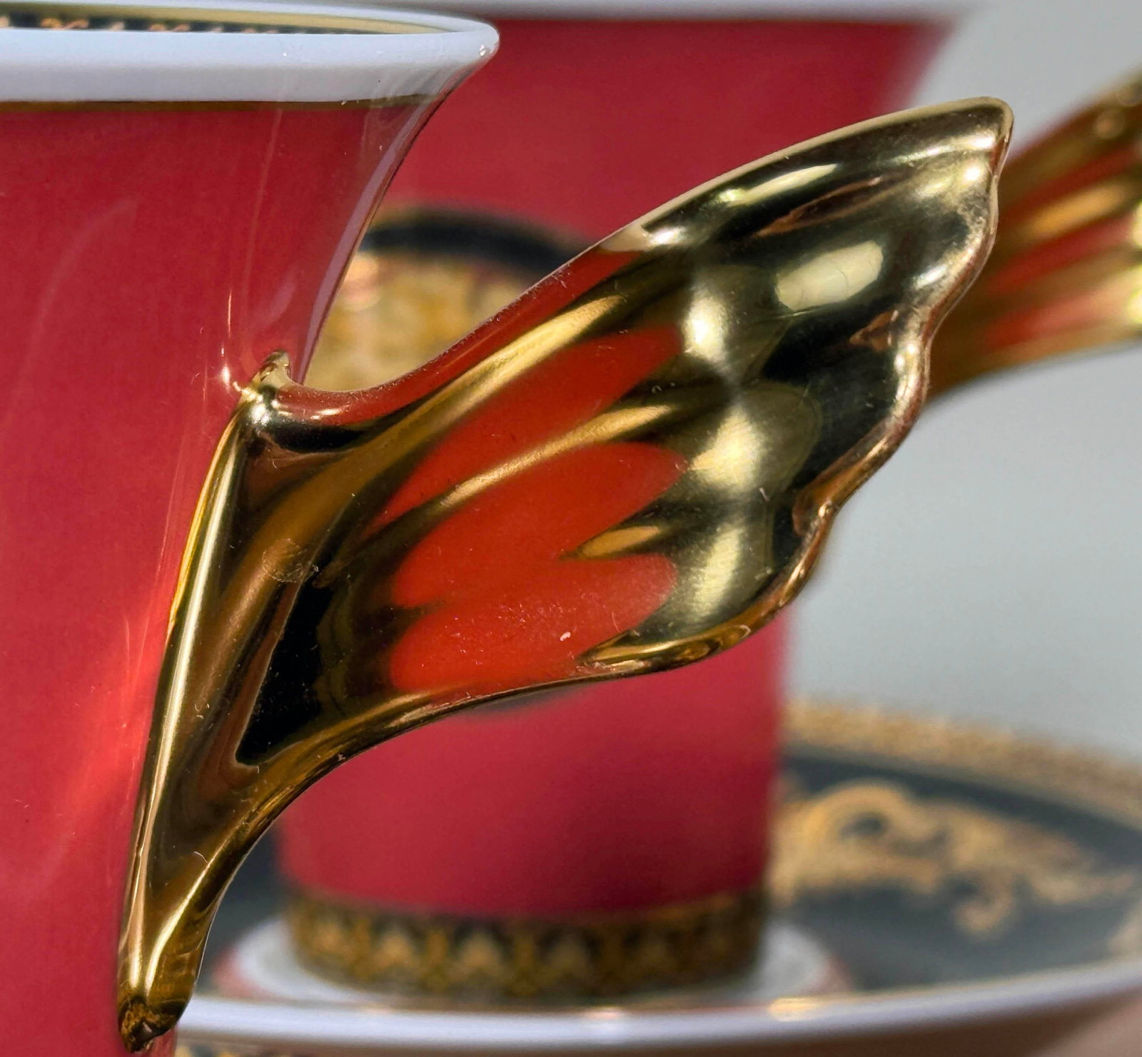 Baroque Versace Medusa Red Espresso Cups and Saucers - Set of 6 - 8