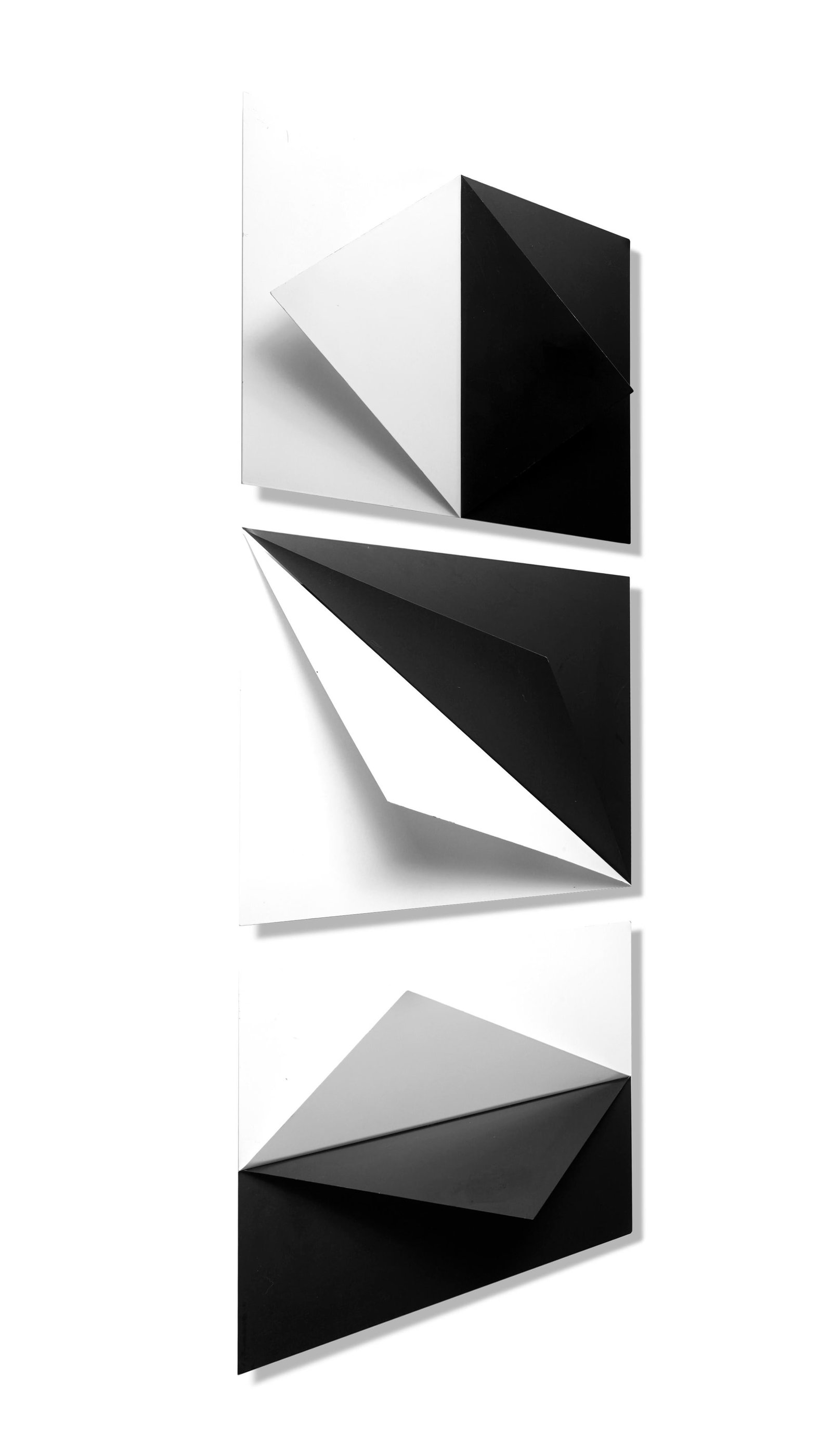 Set of 3, Vintage 3d Metal Wall Sculpture - 11