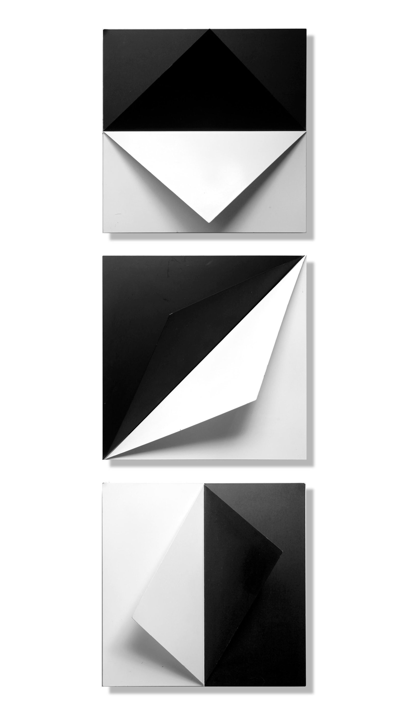 Set of 3, Vintage 3d Metal Wall Sculpture - 4