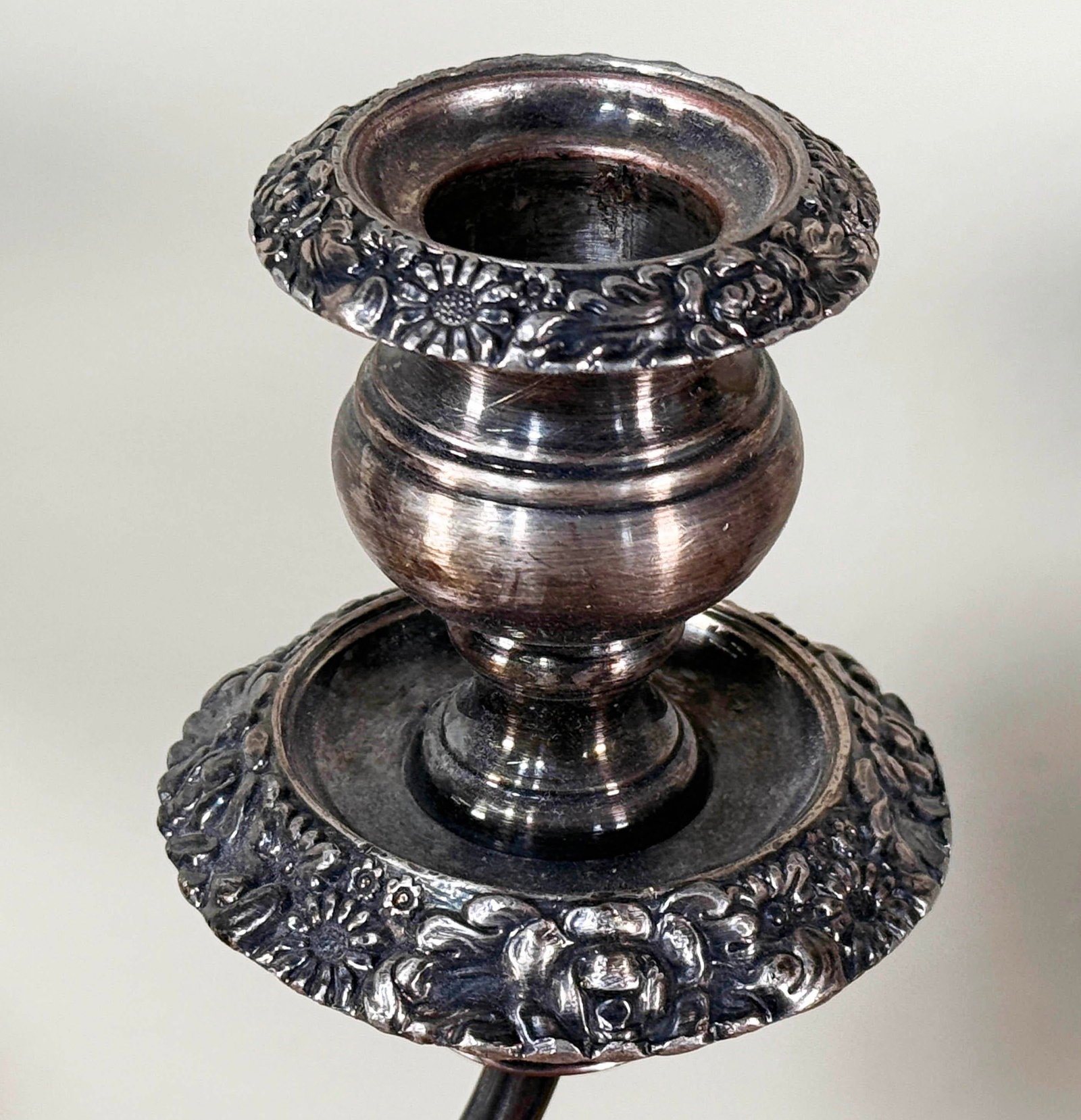 Antique Edwardian Silver Plated 3-Arm Candelabras - A Pair - 5