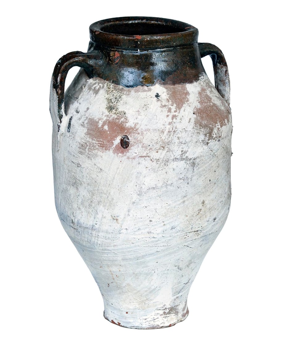 Vintage Mediterranean Terracotta Olive Oil Jar - 2