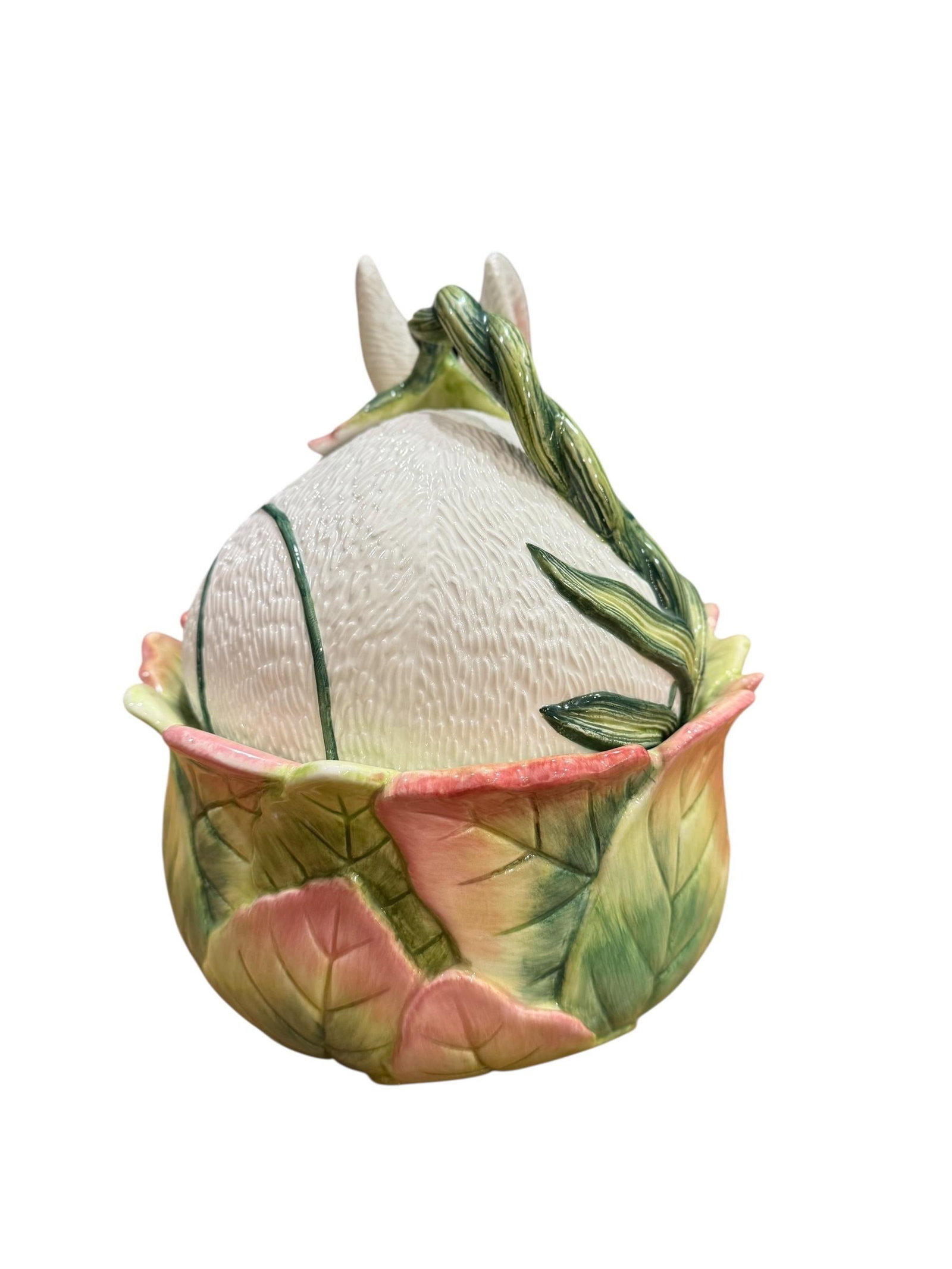 Rabbit Fitz & Floyd "Le Lapin" Large Oval Covered Vegetable Bowl - 3