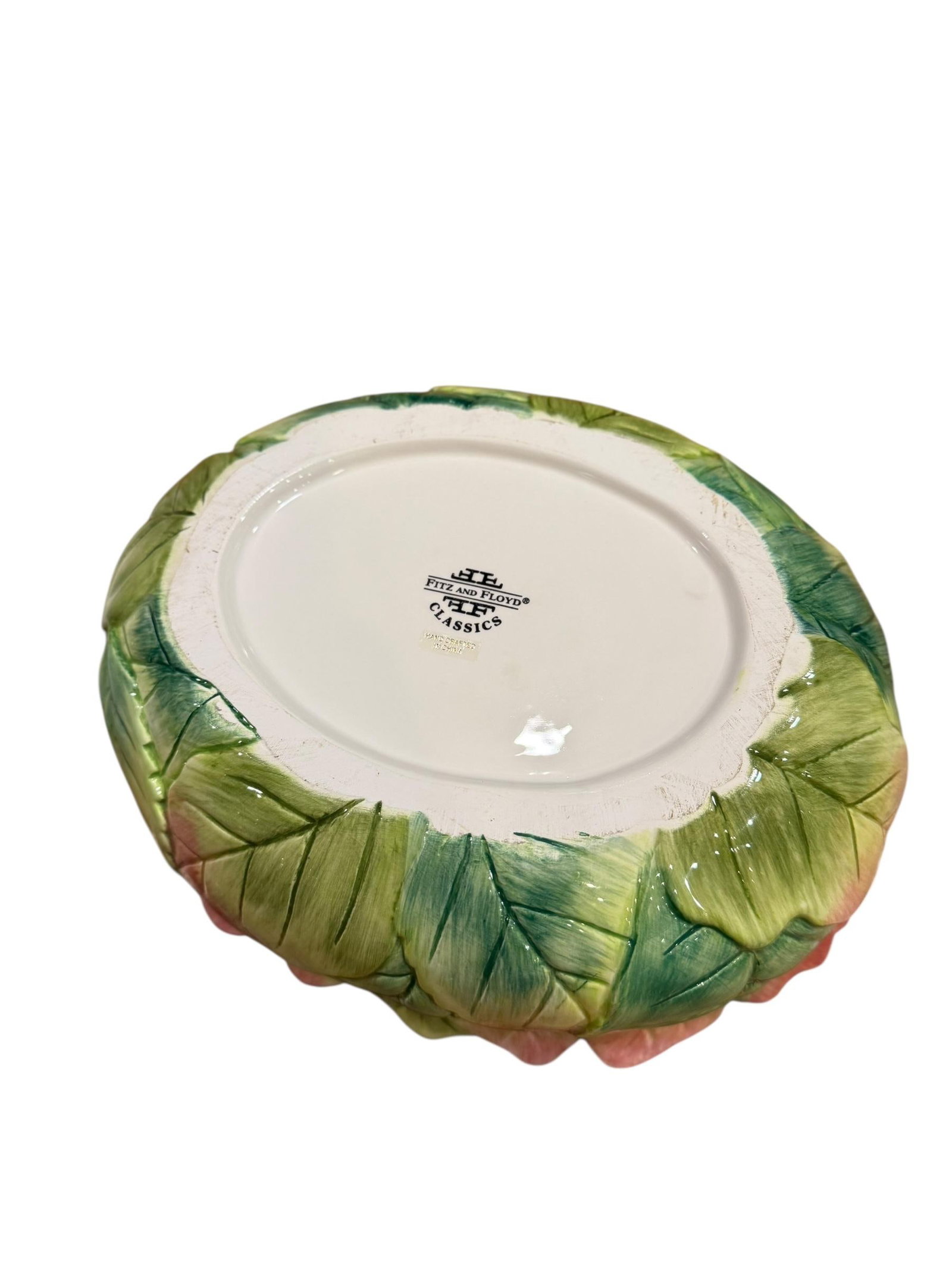 Rabbit Fitz & Floyd "Le Lapin" Large Oval Covered Vegetable Bowl - 5